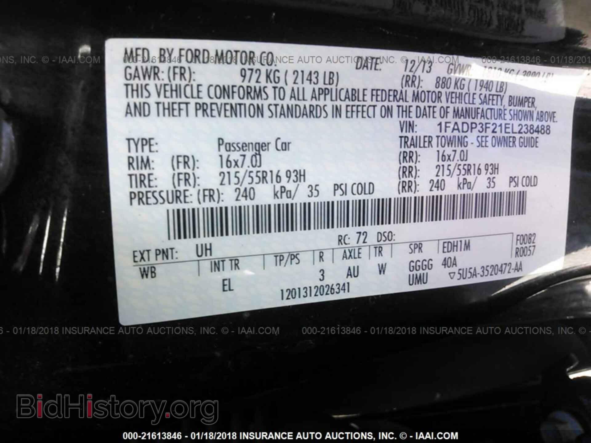 2014 Ford Focus - VIN: 1FADP3F21EL238488 - Фото 9