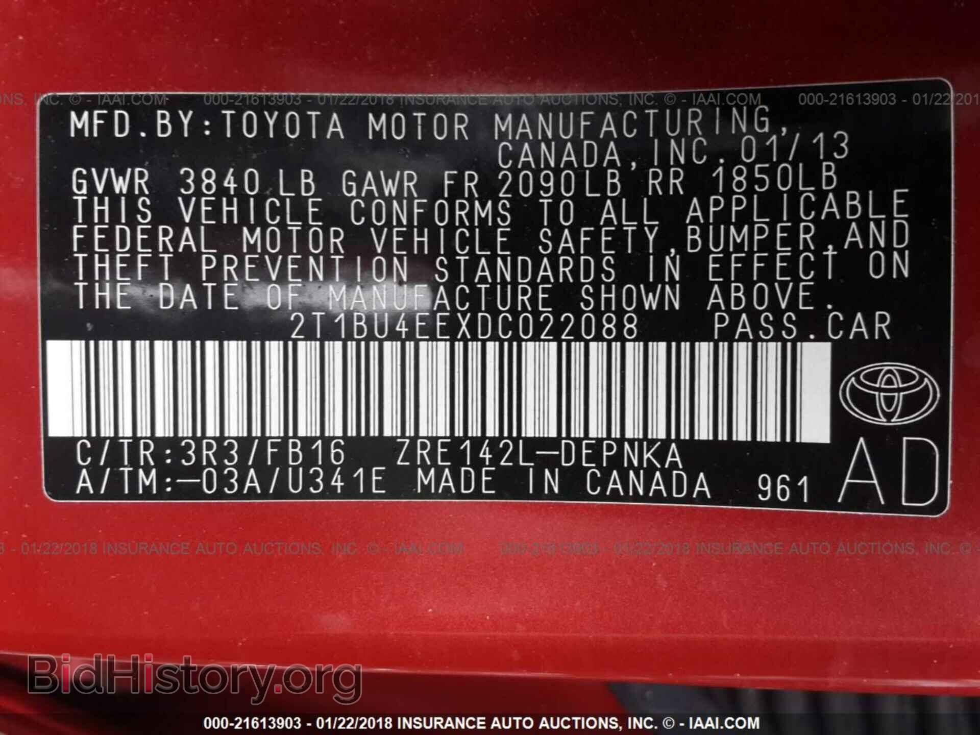 2013 Toyota Corolla - VIN: 2T1BU4EEXDC022088 - Photo 9