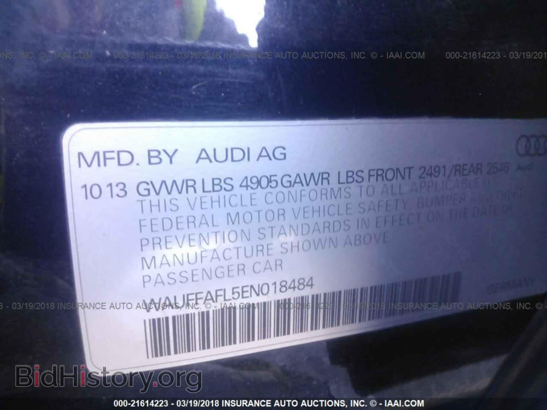 2014 Audi A4 - VIN: WAUFFAFL5EN018484 - Фото 9