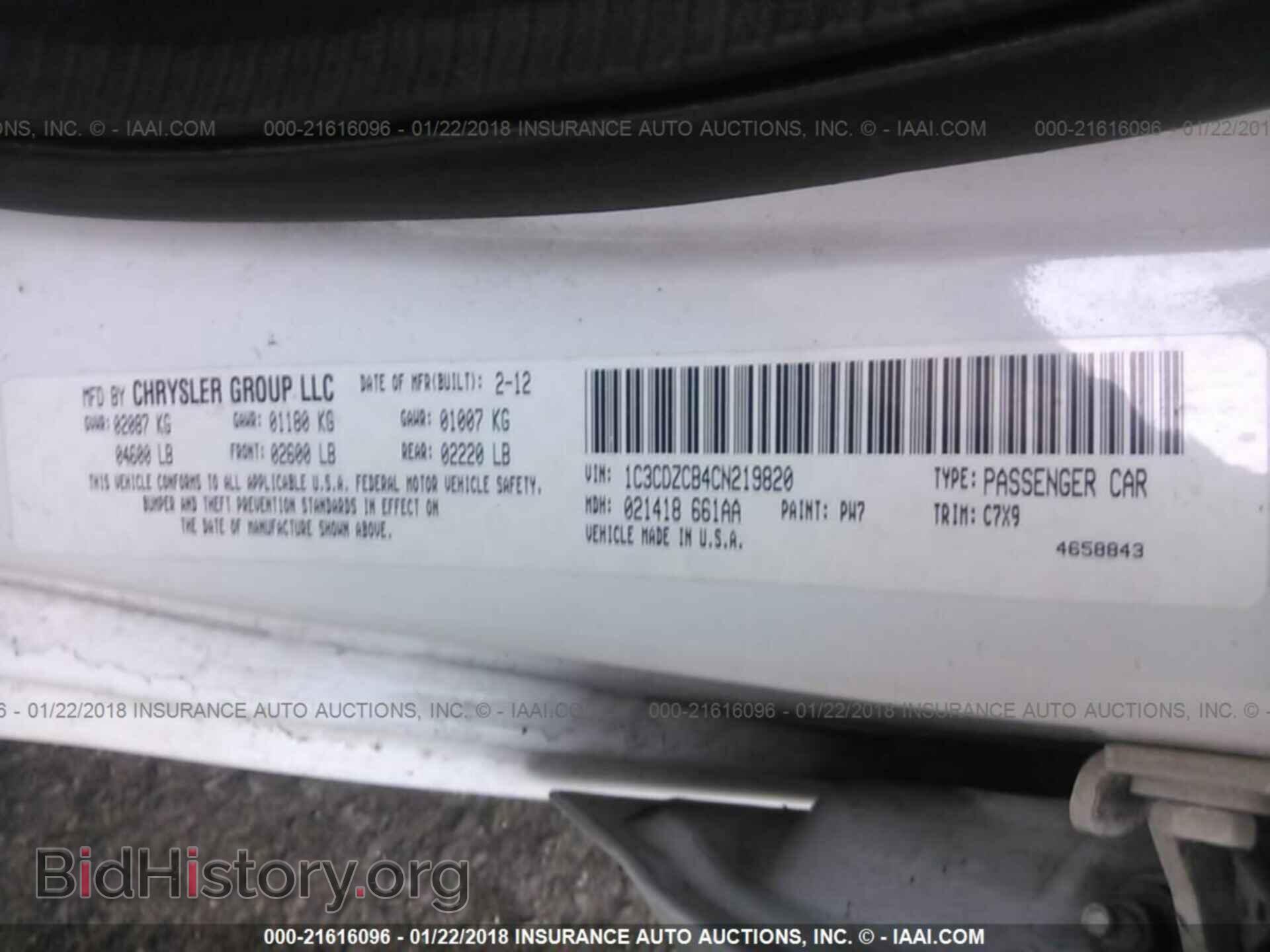 2012 Dodge Avenger - VIN: 1C3CDZCB4CN219820 - Фото 9