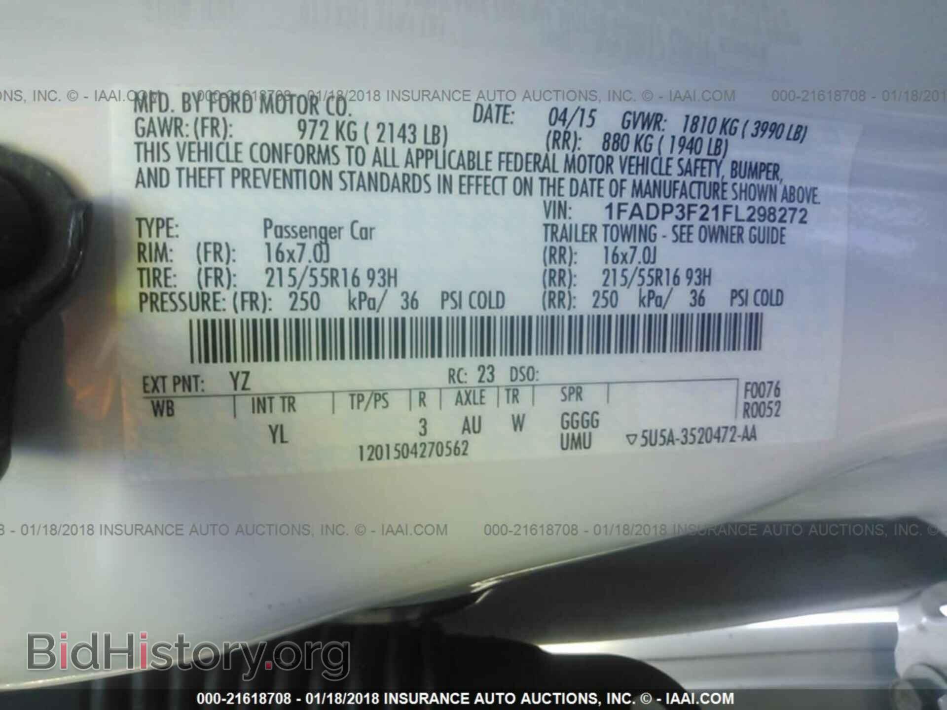 2015 Ford Focus - VIN: 1FADP3F21FL298272 - Фото 9