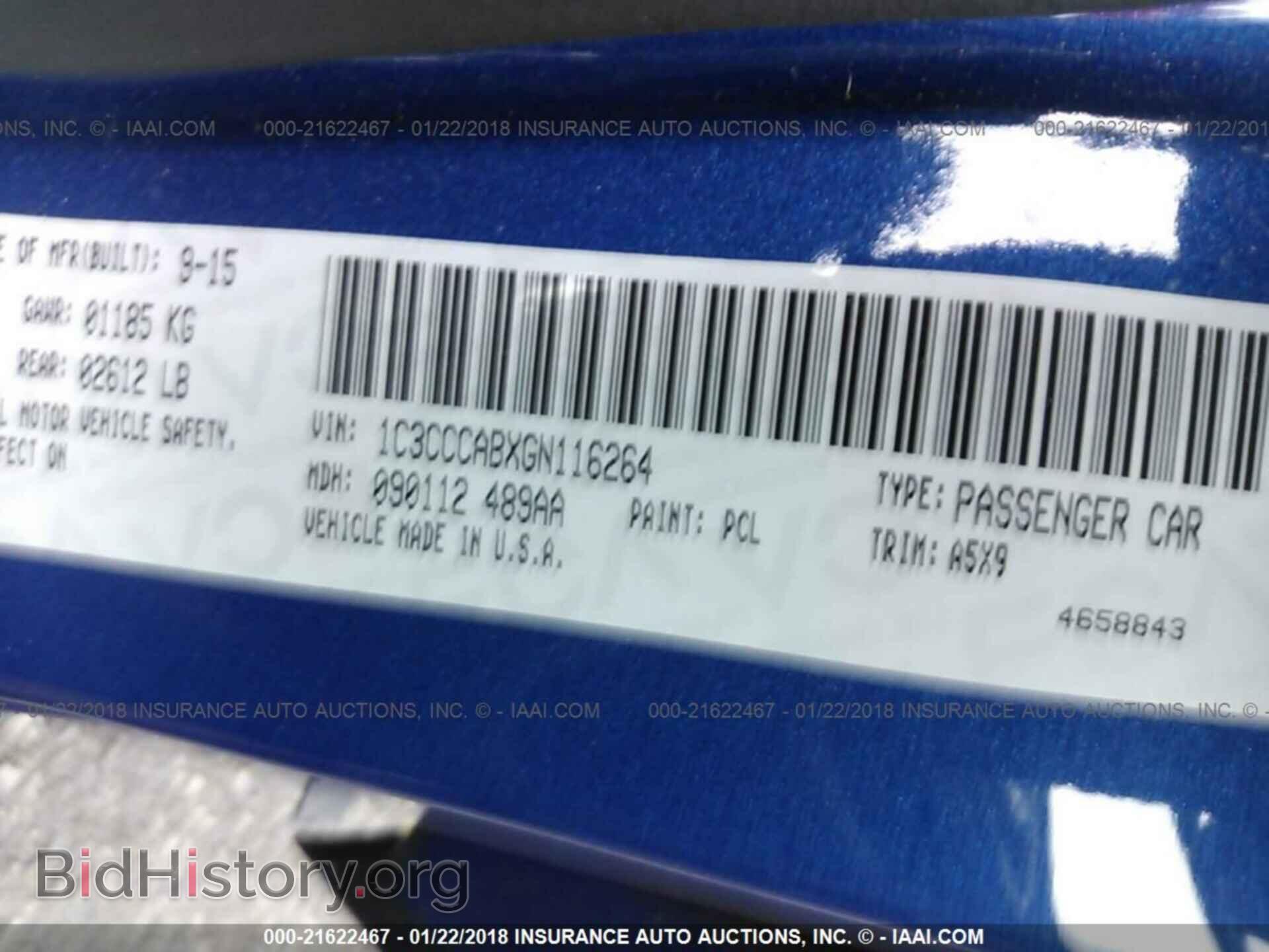 2016 Chrysler 200 - VIN: 1C3CCCABXGN116264 - Photo 9