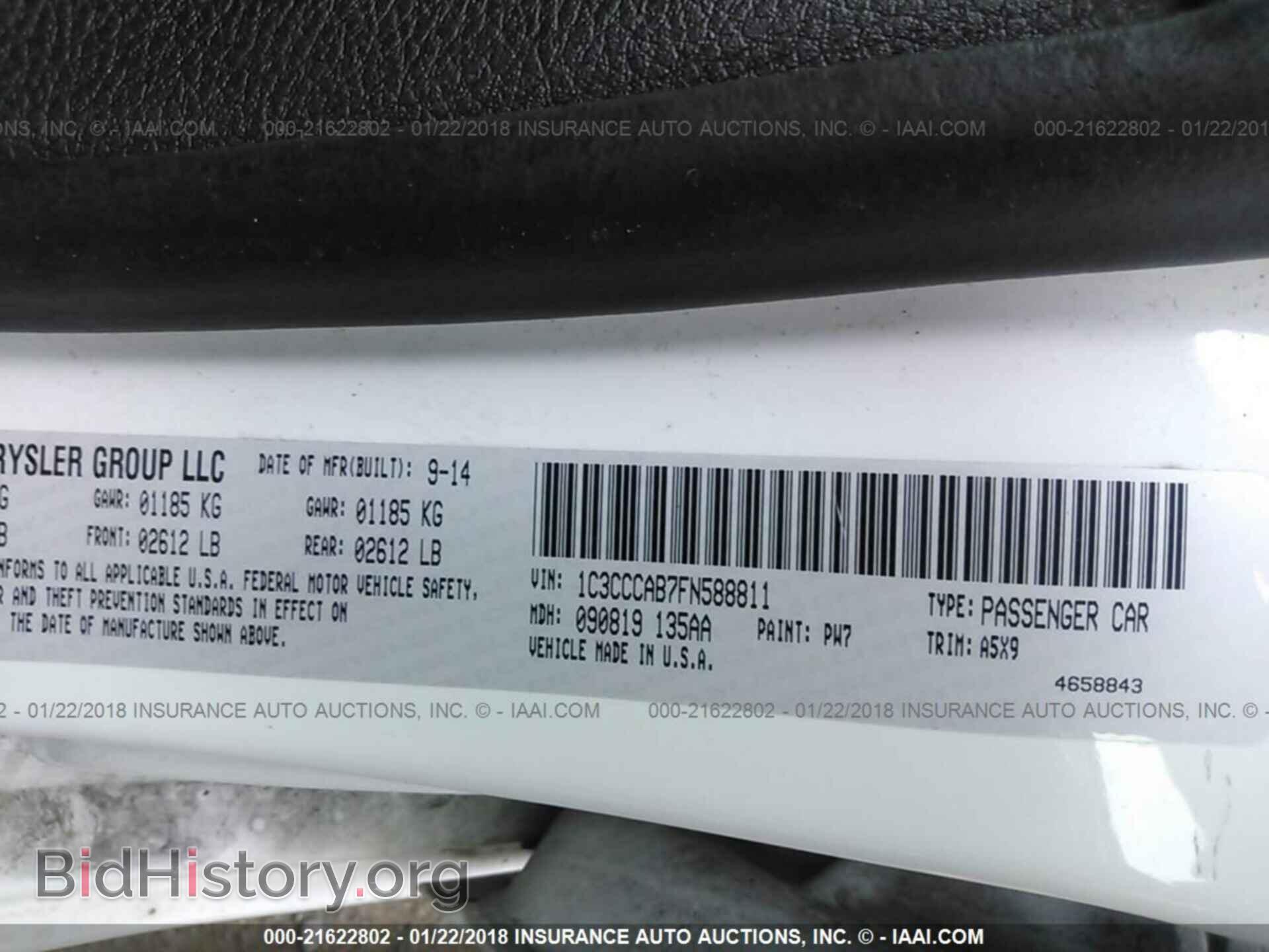 2015 Chrysler 200 - VIN: 1C3CCCAB7FN588811 - Photo 9