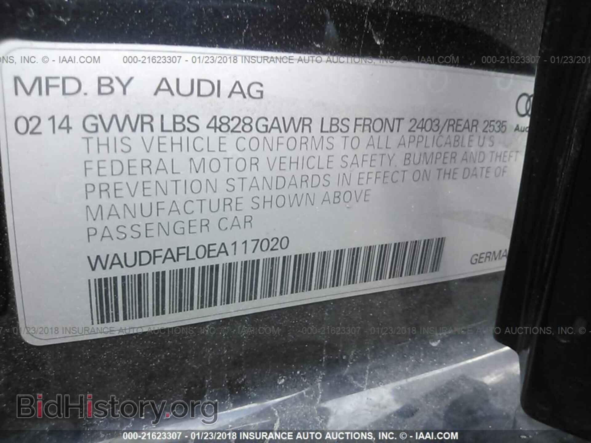 2014 Audi A4 - VIN: WAUDFAFL0EA117020 - Photo 9