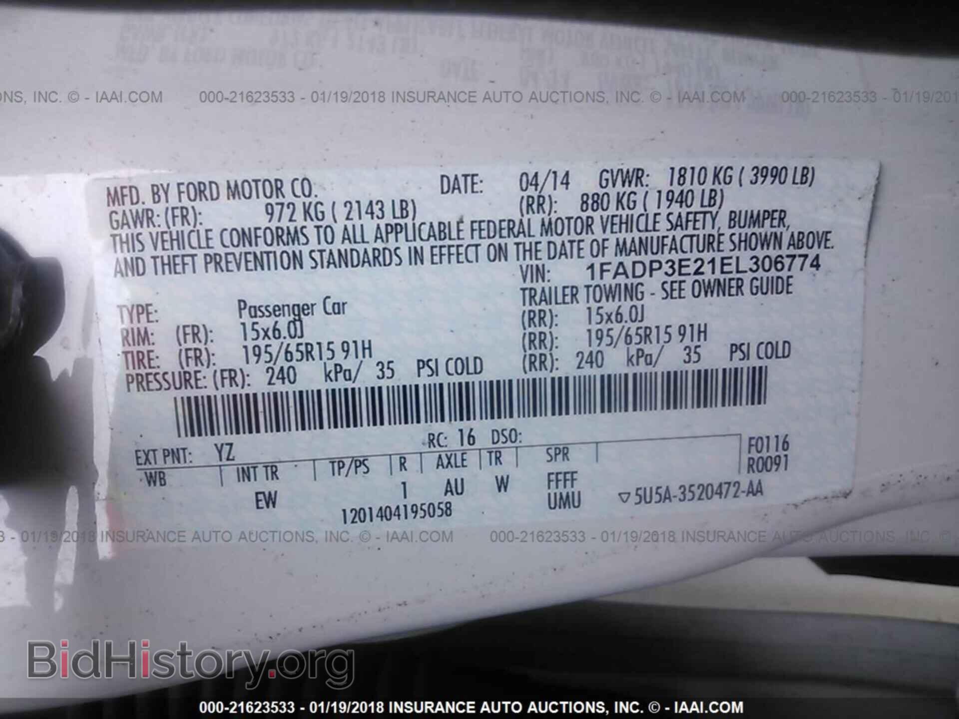 2014 Ford Focus - VIN: 1FADP3E21EL306774 - Фото 9