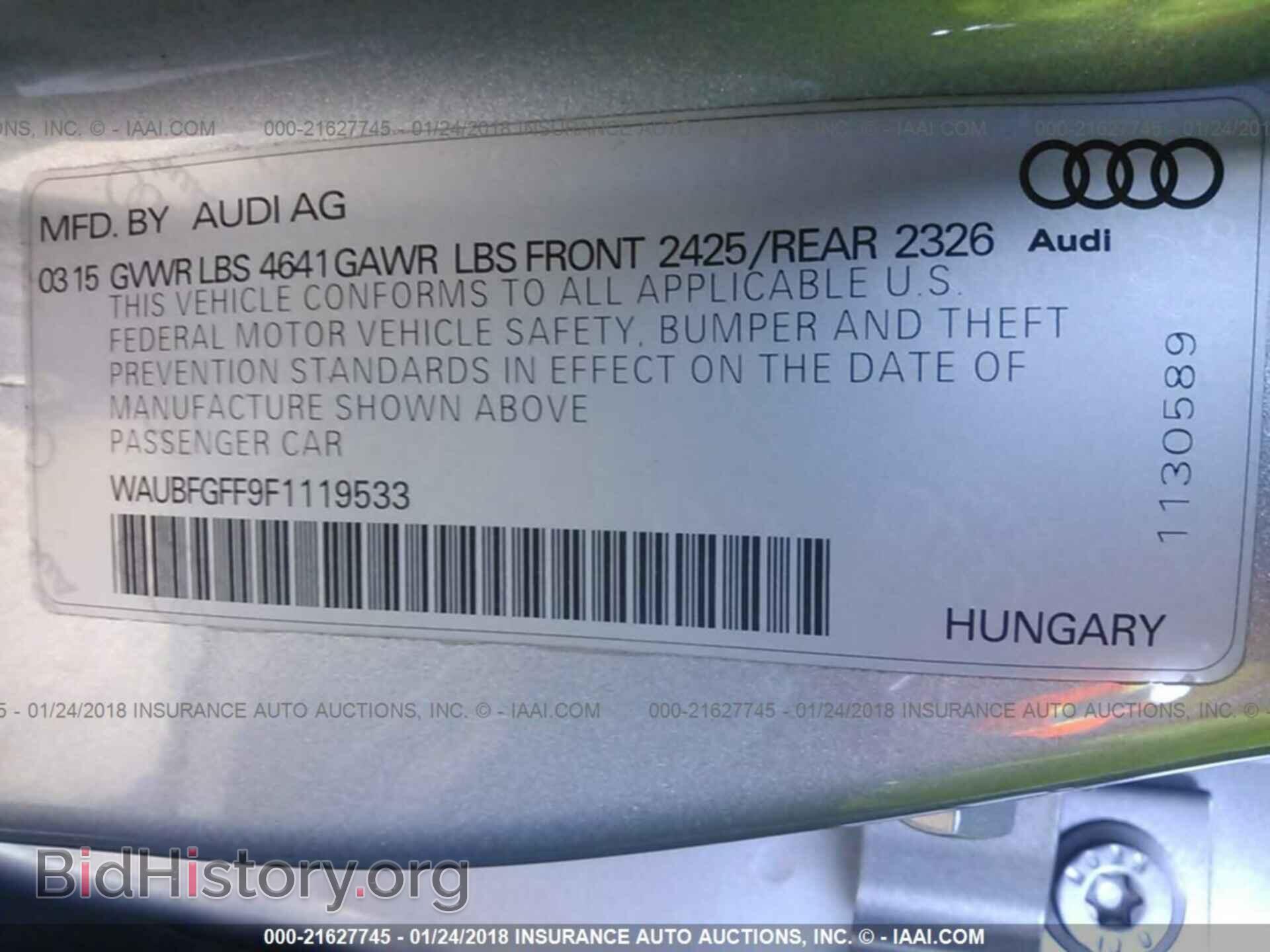 2015 Audi S3 - VIN: WAUBFGFF9F1119533 - Photo 9