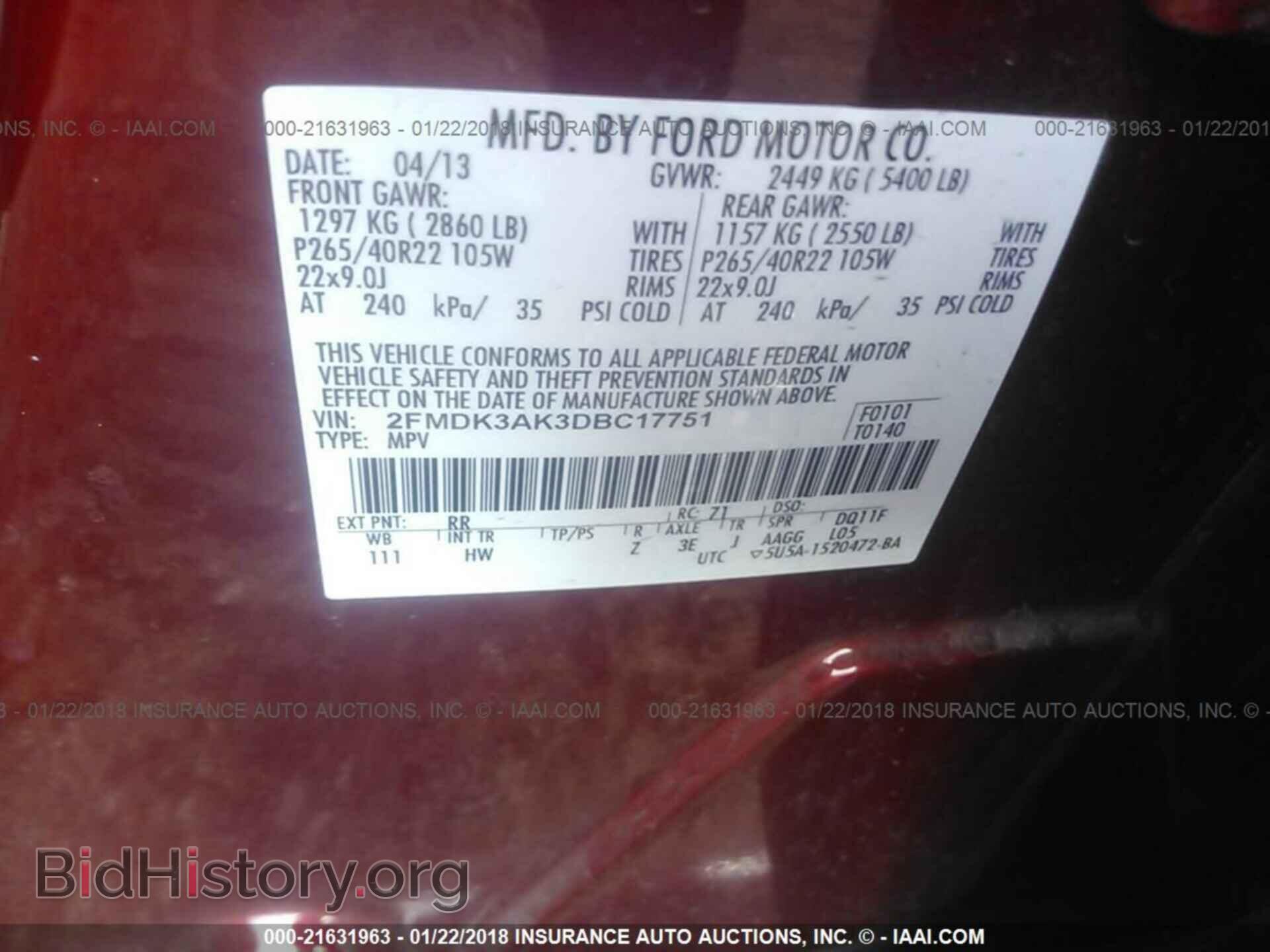 2013 Ford Edge - VIN: 2FMDK3AK3DBC17751 - Photo 9