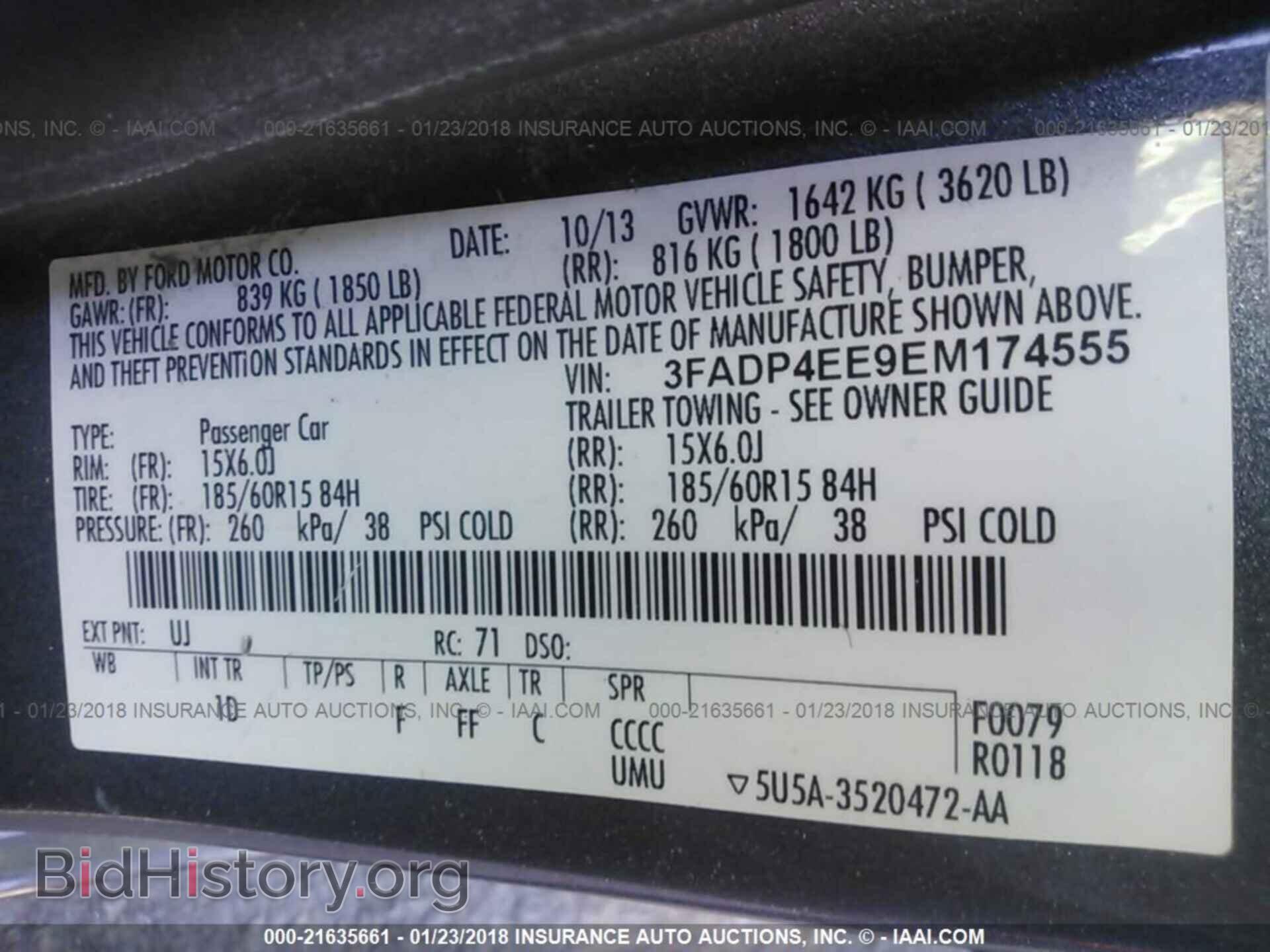 2014 Ford Fiesta - VIN: 3FADP4EE9EM174555 - Фото 9