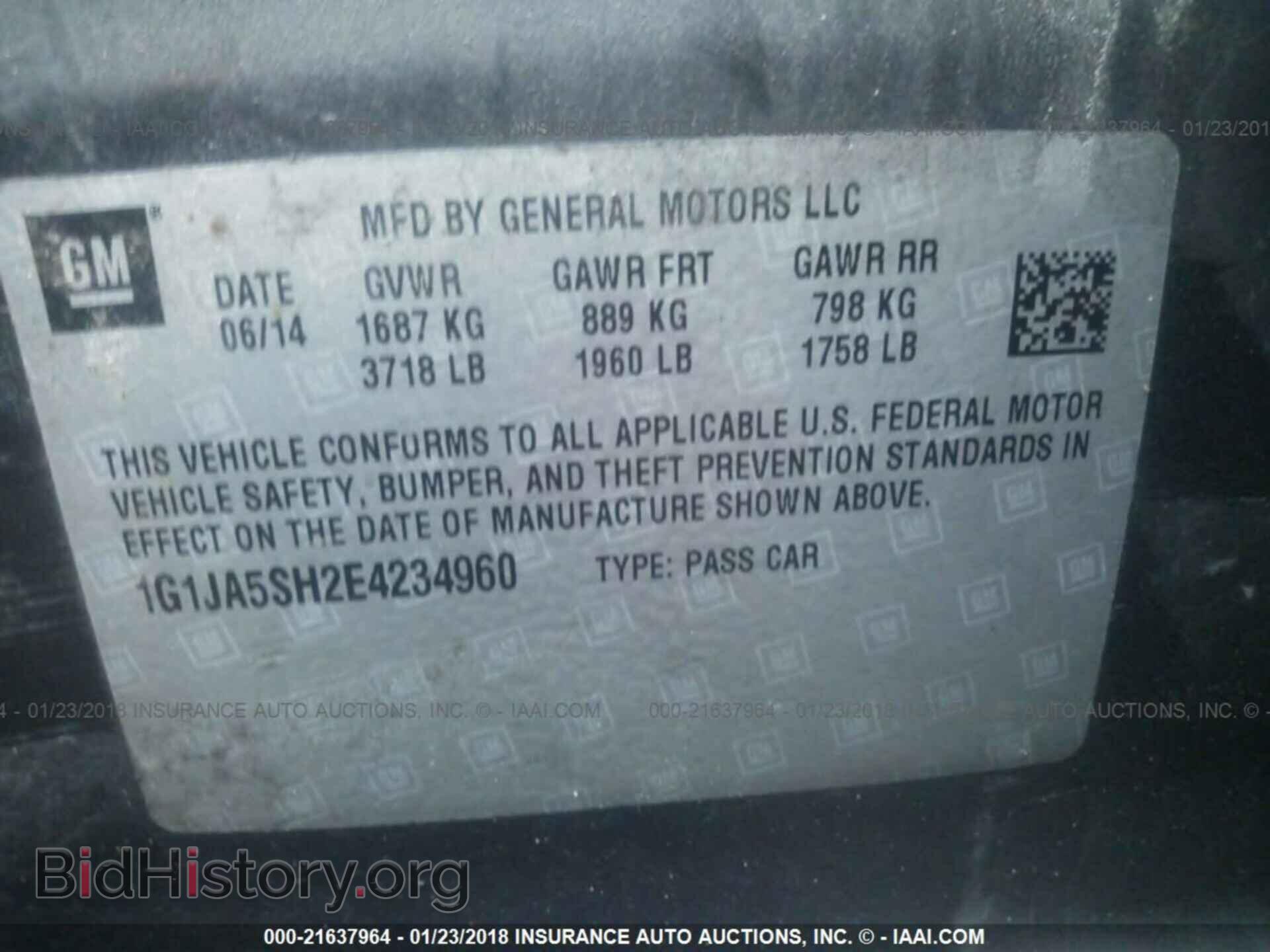 2014 Chevrolet Sonic - VIN: 1G1JA5SH2E4234960 - Photo 9