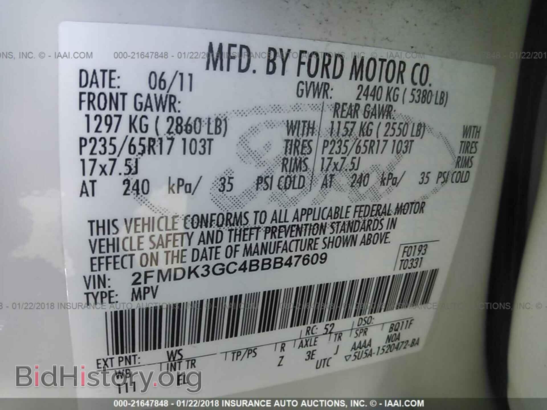2011 Ford Edge - VIN: 2FMDK3GC4BBB47609 - Photo 9