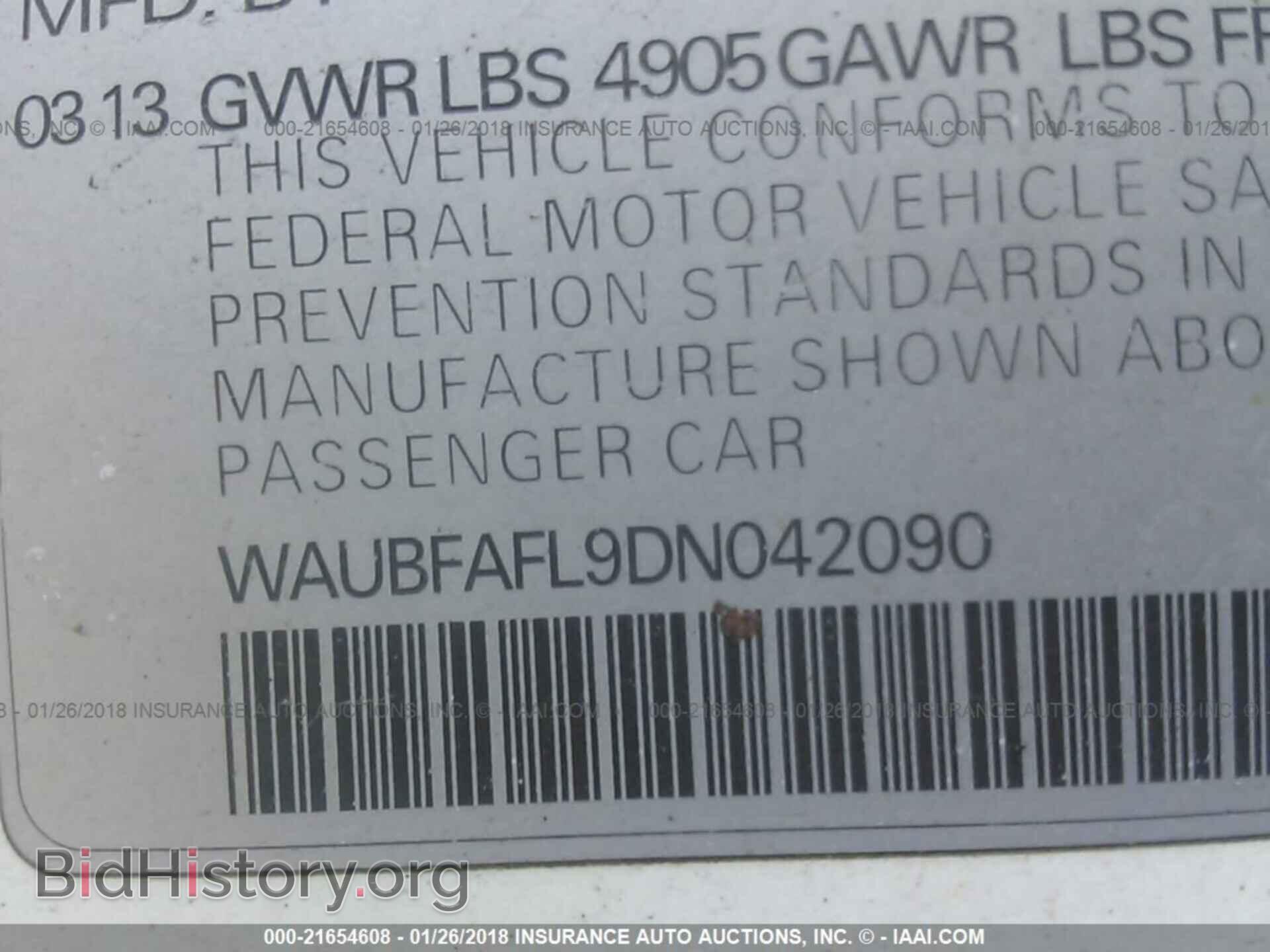 2013 Audi A4 - VIN: WAUBFAFL9DN042090 - Photo 9