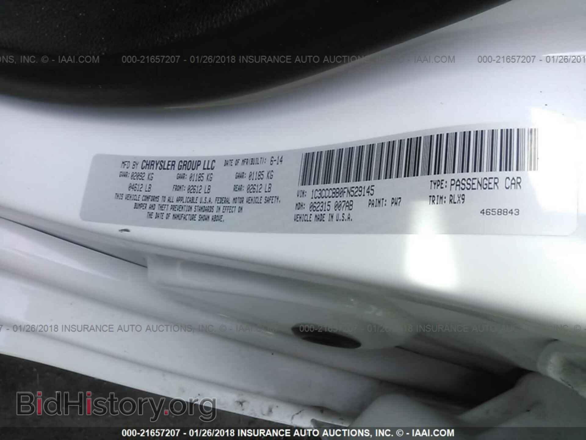 2015 Chrysler 200 - VIN: 1C3CCCBB0FN529145 - Фото 9