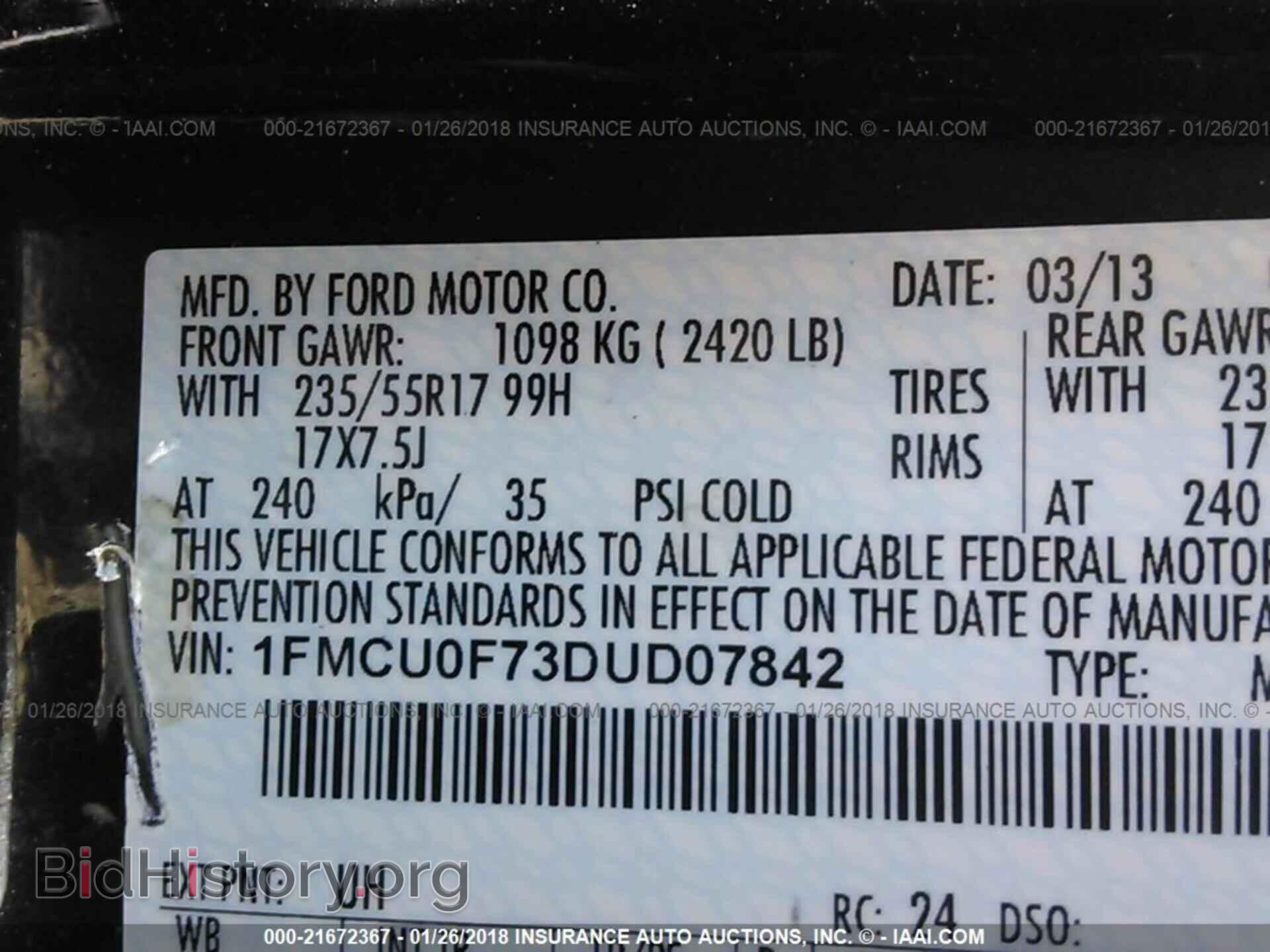 2013 Ford Escape - VIN: 1FMCU0F73DUD07842 - Photo 9