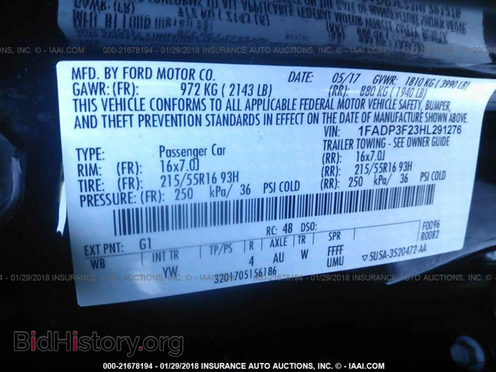2017 Ford Focus - VIN: 1FADP3F23HL291276 - Фото 9