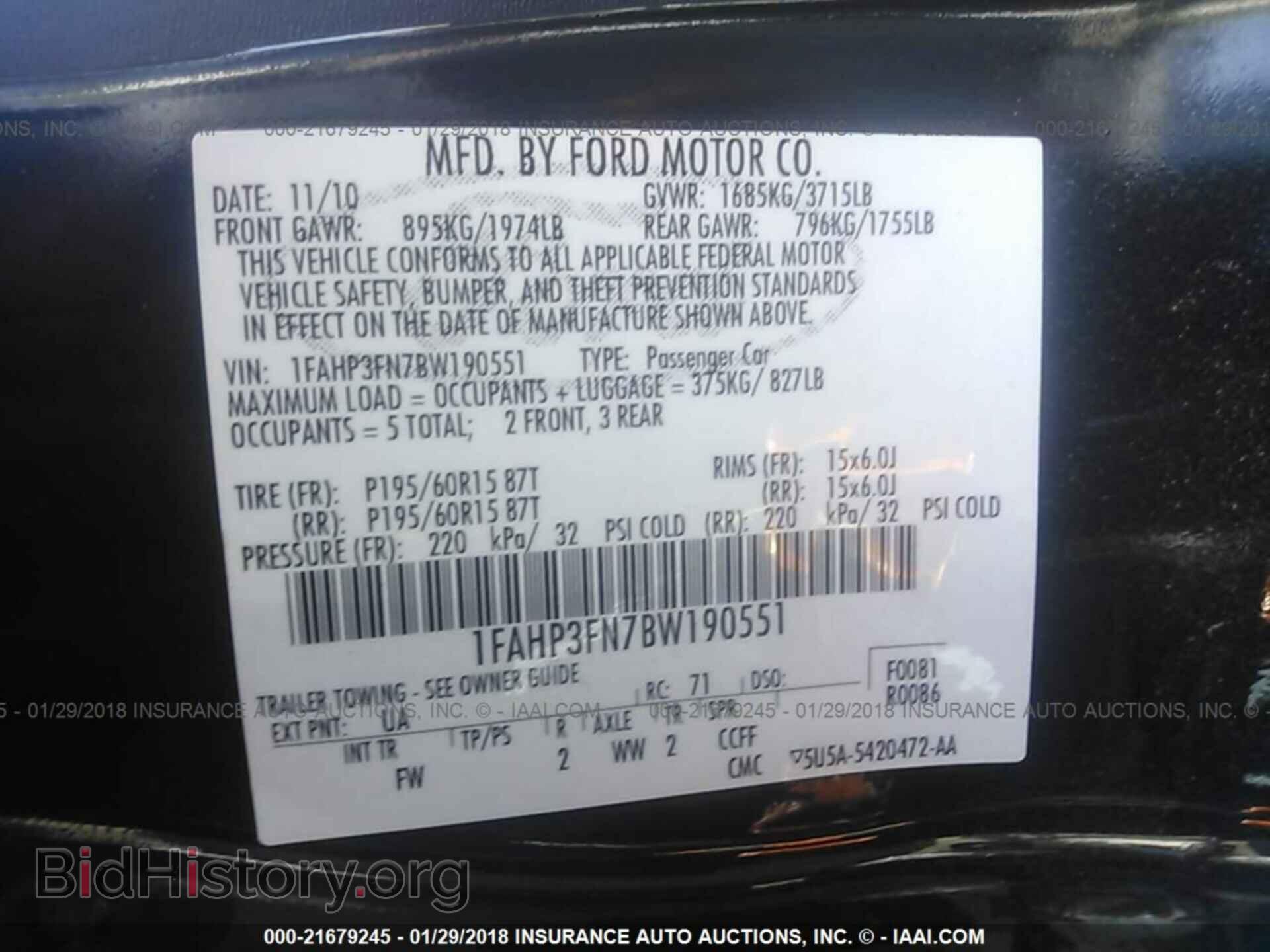 2011 Ford Focus - VIN: 1FAHP3FN7BW190551 - Фото 9