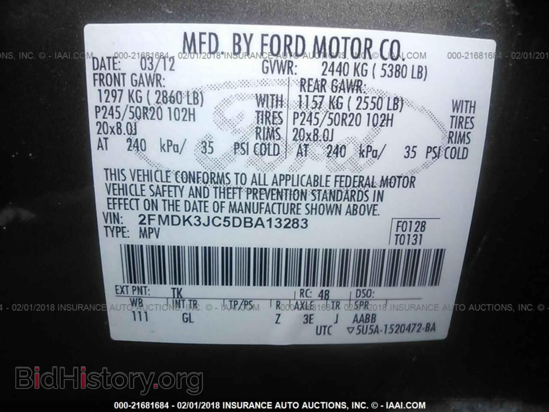 2013 Ford Edge - VIN: 2FMDK3JC5DBA13283 - Photo 9