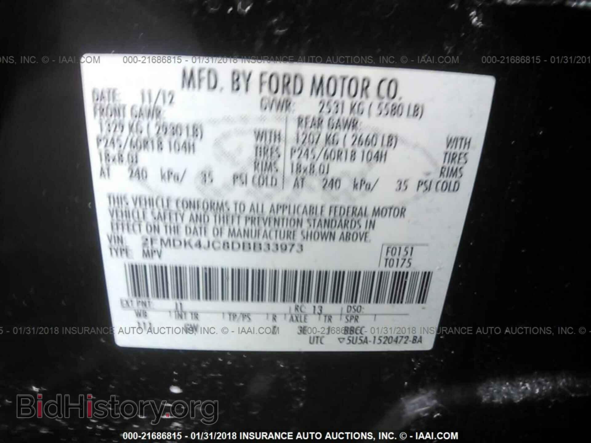 2013 Ford Edge - VIN: 2FMDK4JC8DBB33973 - Photo 9