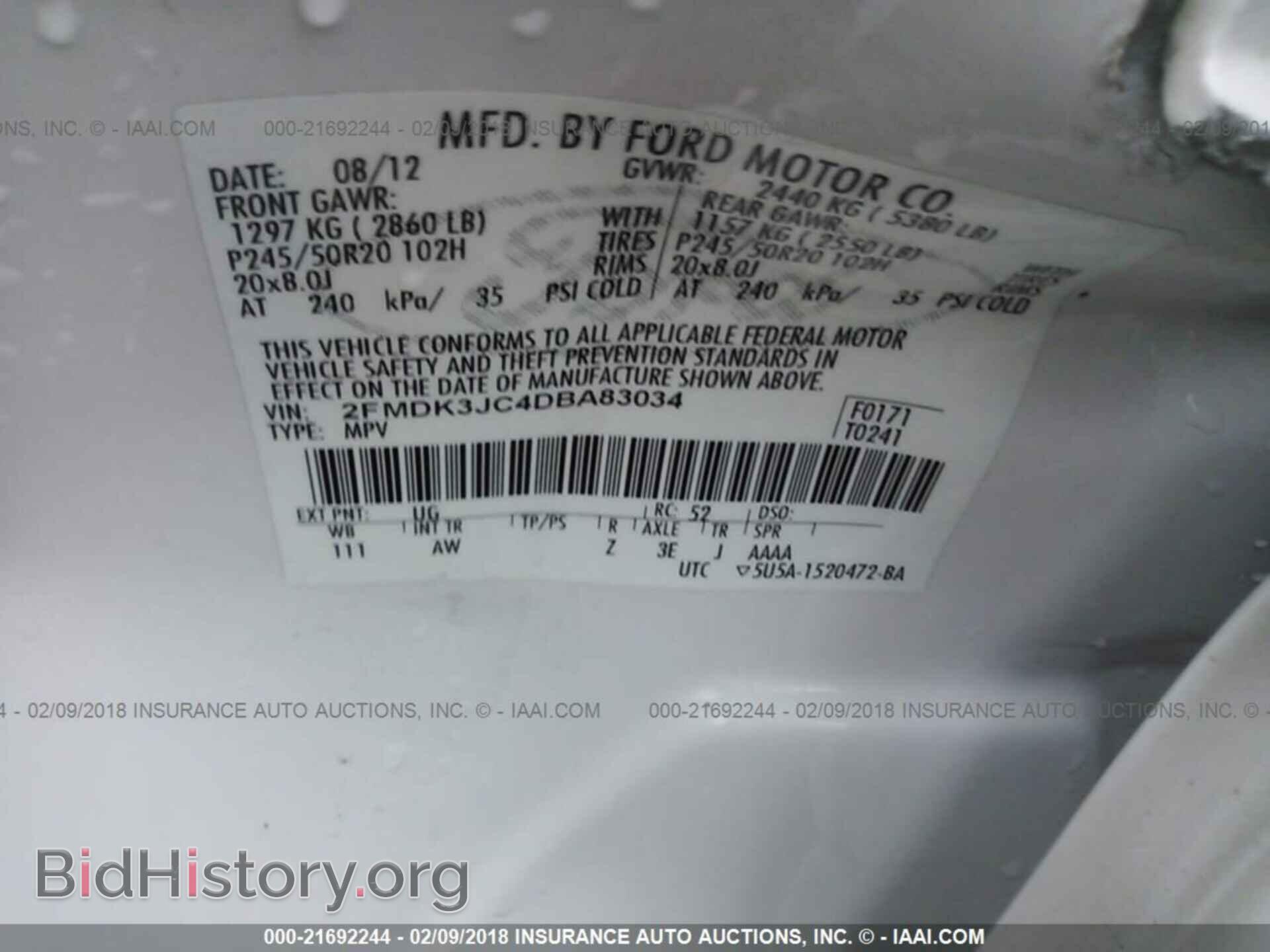 2013 Ford Edge - VIN: 2FMDK3JC4DBA83034 - Фото 9