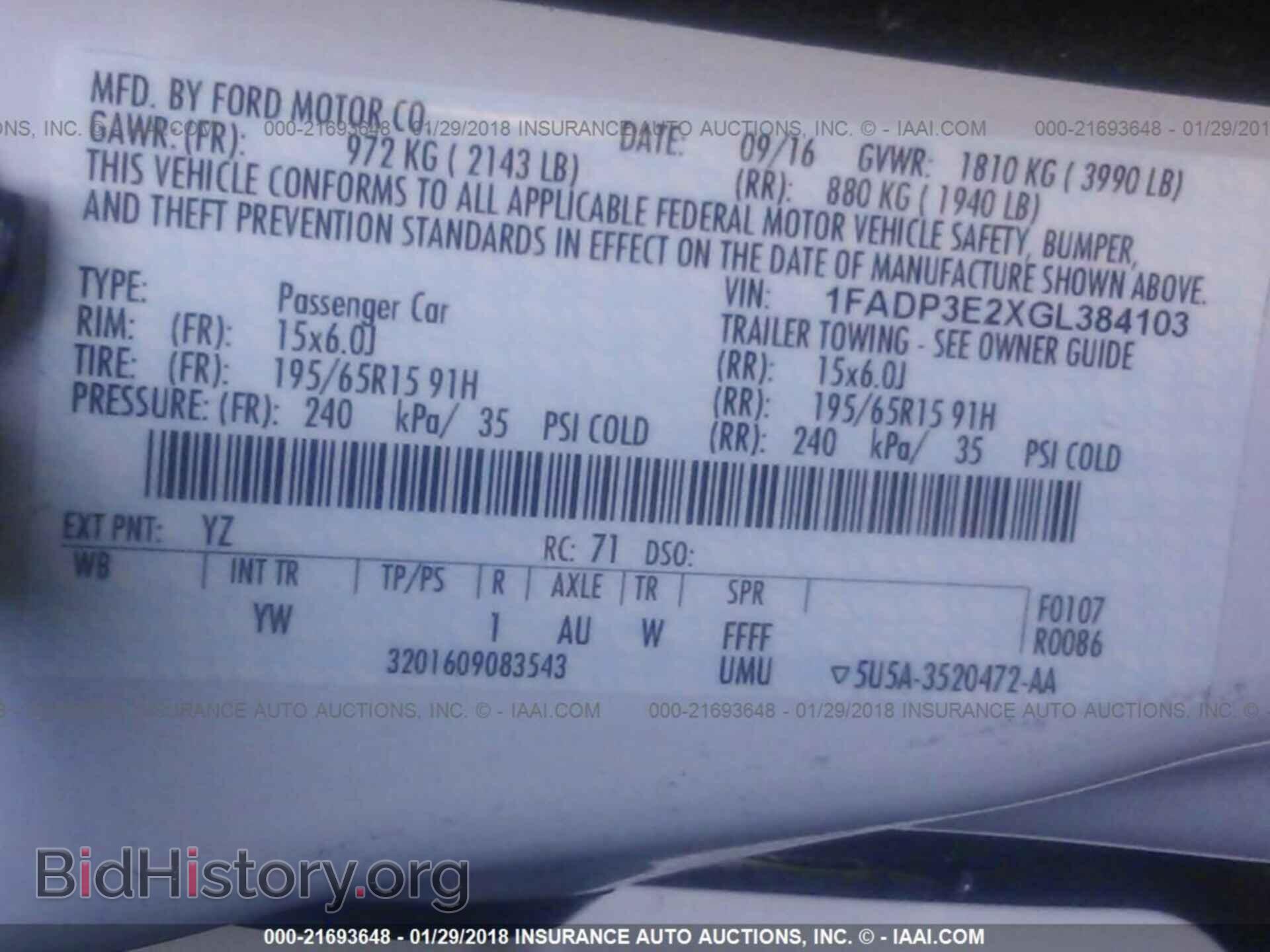 2016 Ford Focus - VIN: 1FADP3E2XGL384103 - Фото 9