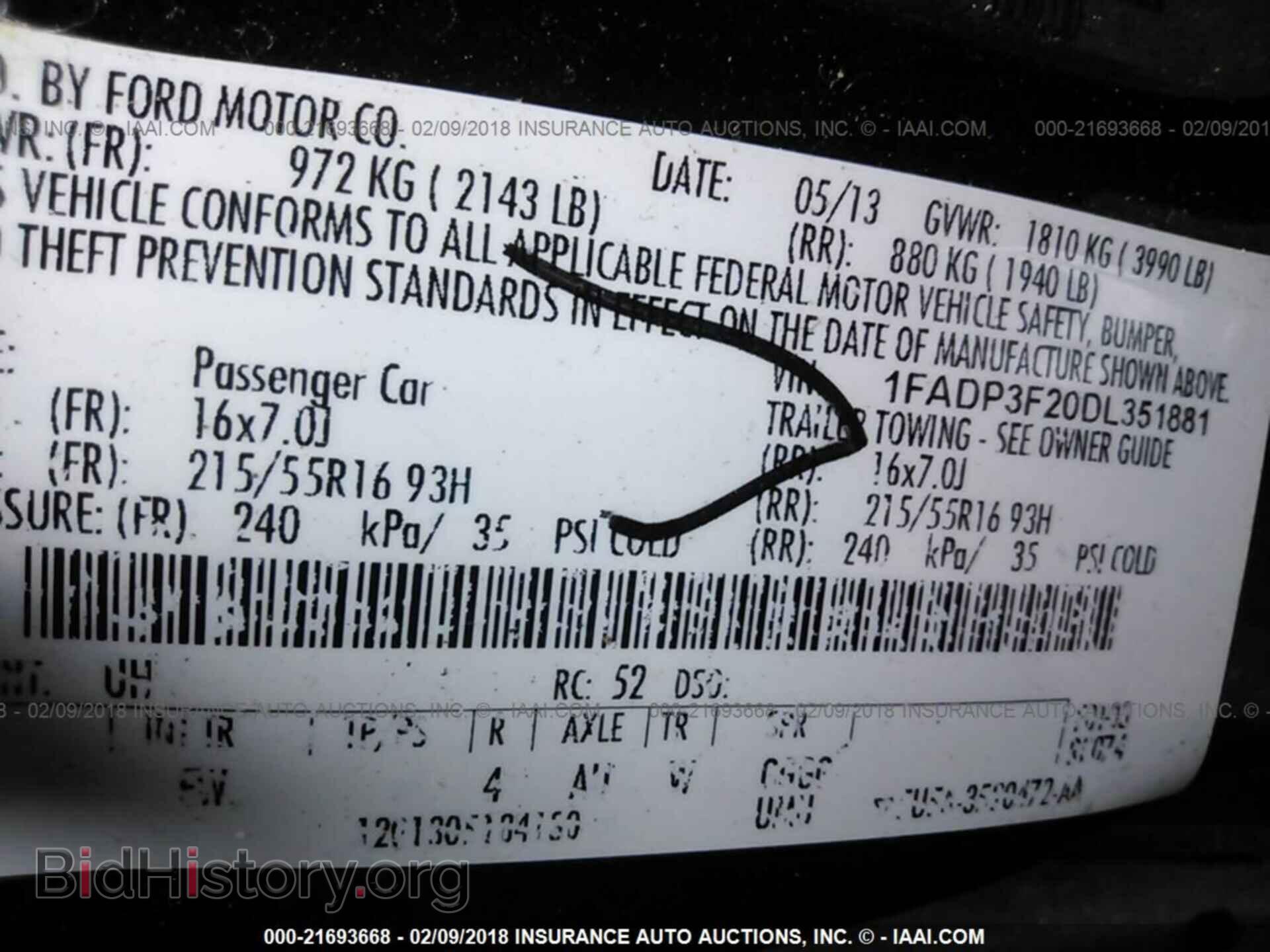 2013 Ford Focus - VIN: 1FADP3F20DL351881 - Фото 9