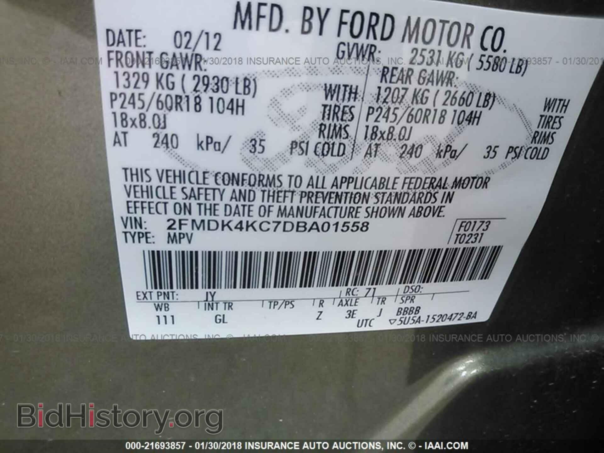 2013 Ford Edge - VIN: 2FMDK4KC7DBA01558 - Photo 9