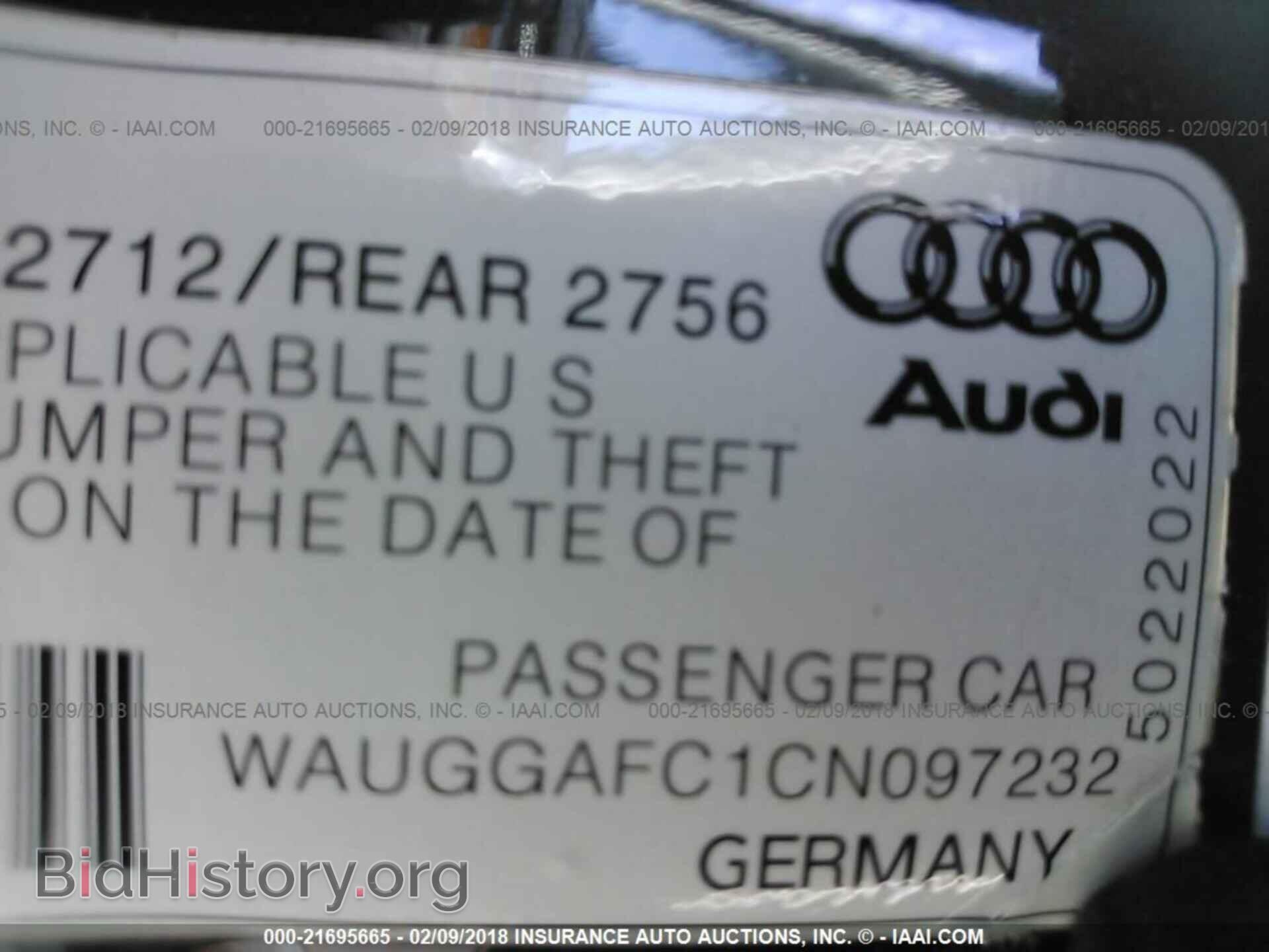 2012 Audi A6 - VIN: WAUGGAFC1CN097232 - Фото 9