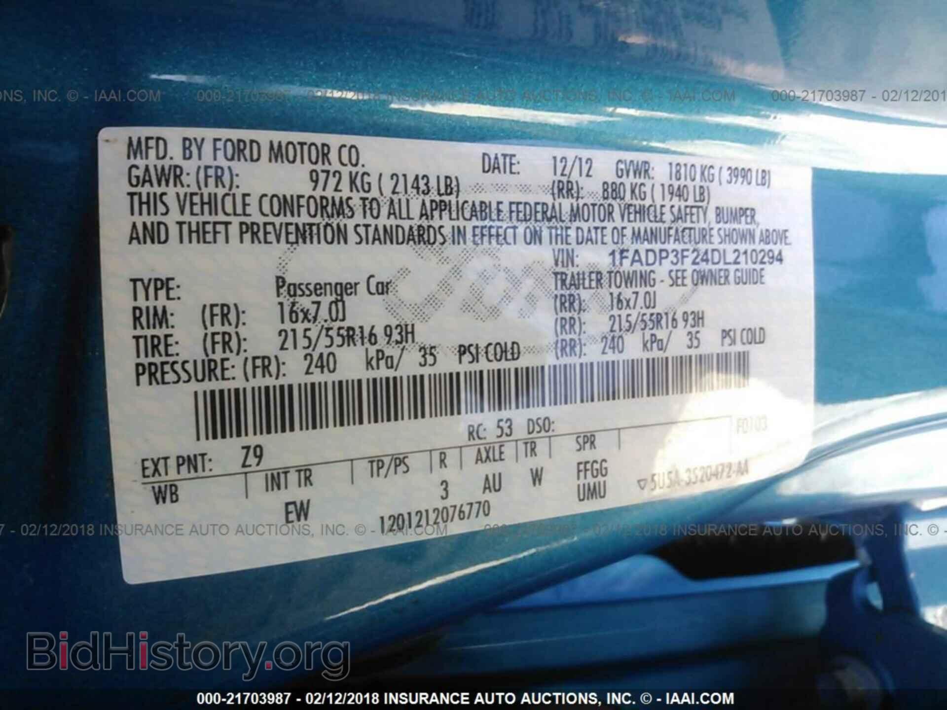 2013 Ford Focus - VIN: 1FADP3F24DL210294 - Фото 9