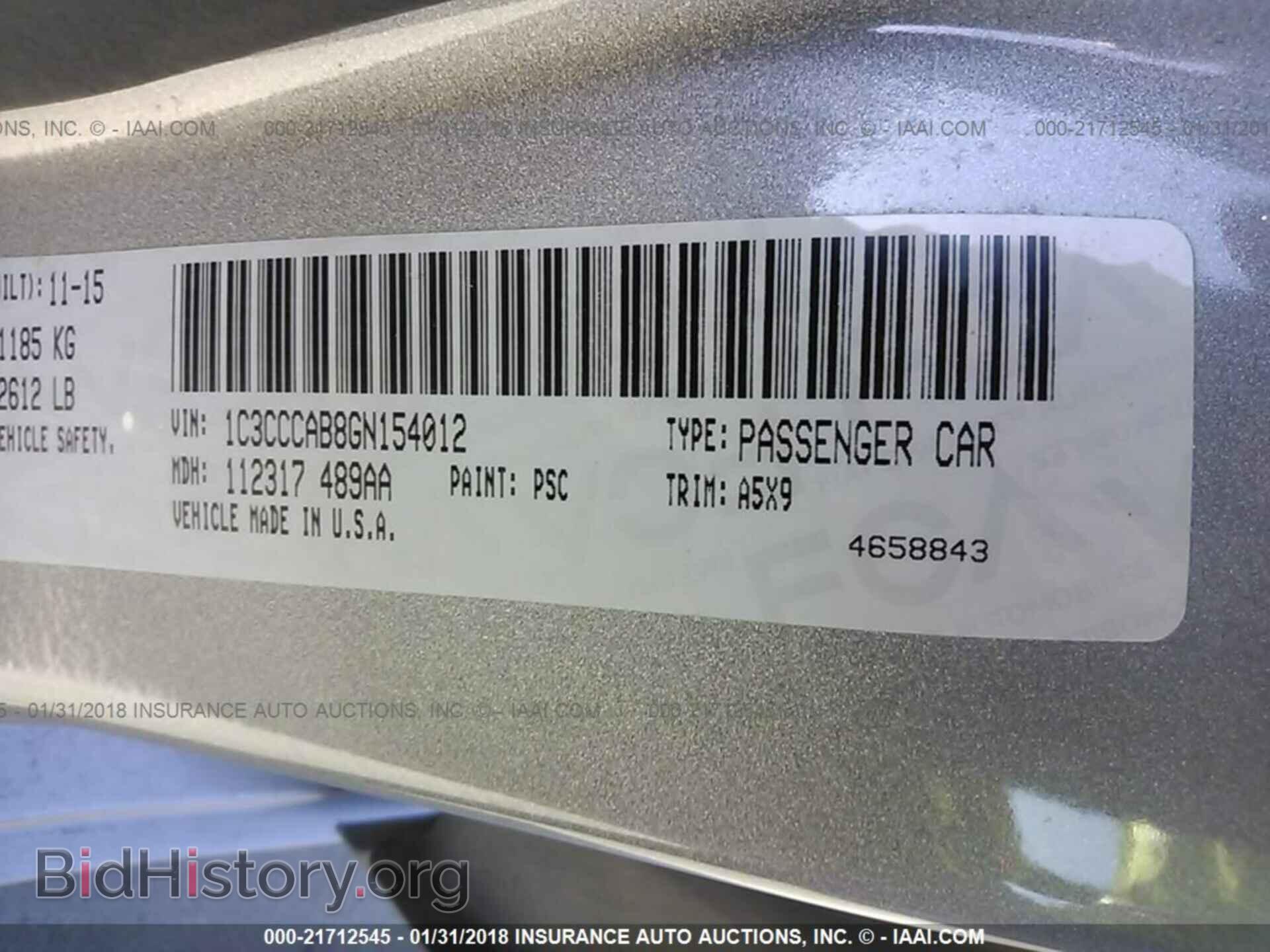 2016 Chrysler 200 - VIN: 1C3CCCAB8GN154012 - Photo 9