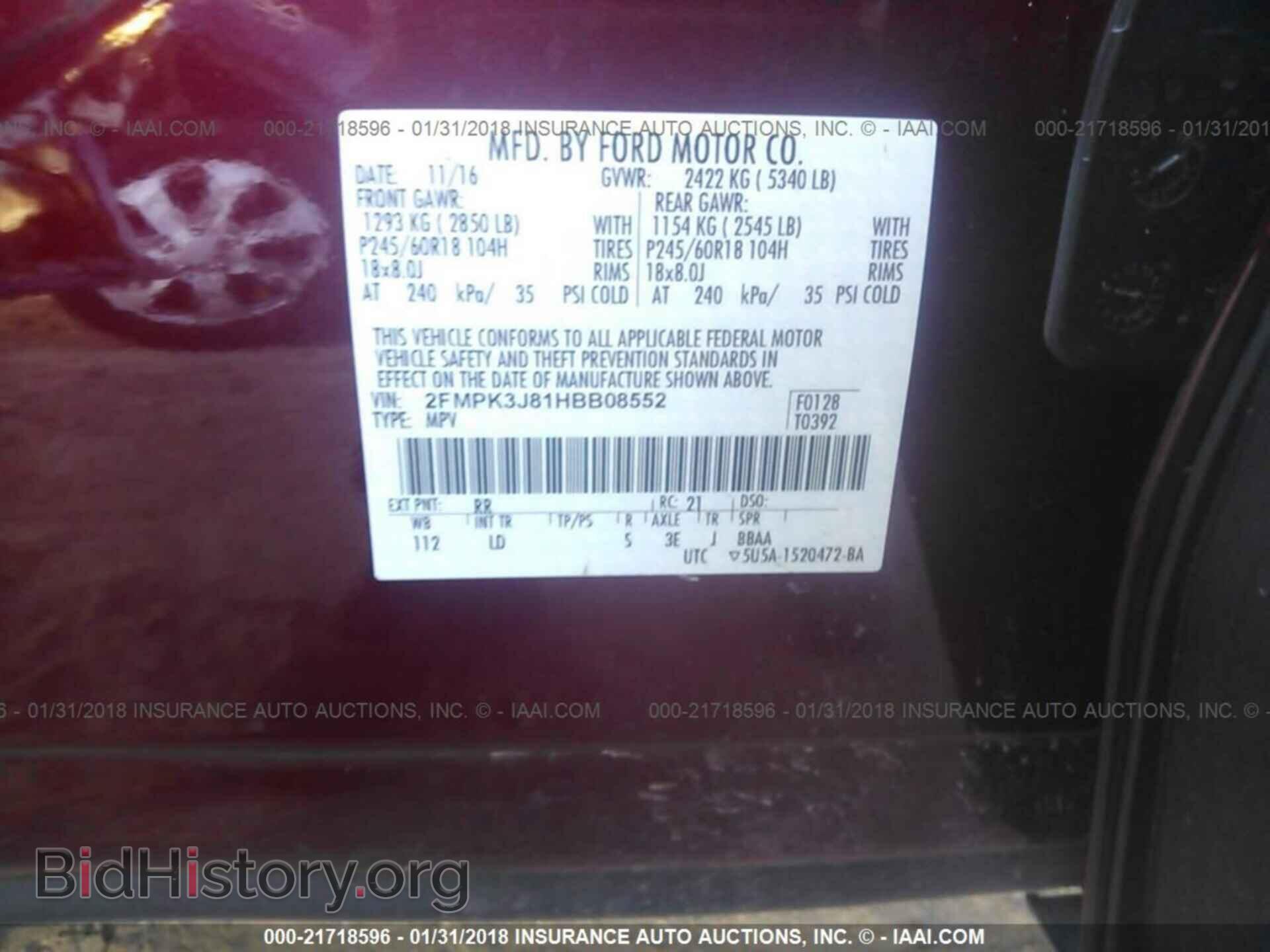 2017 Ford Edge - VIN: 2FMPK3J81HBB08552 - Photo 9