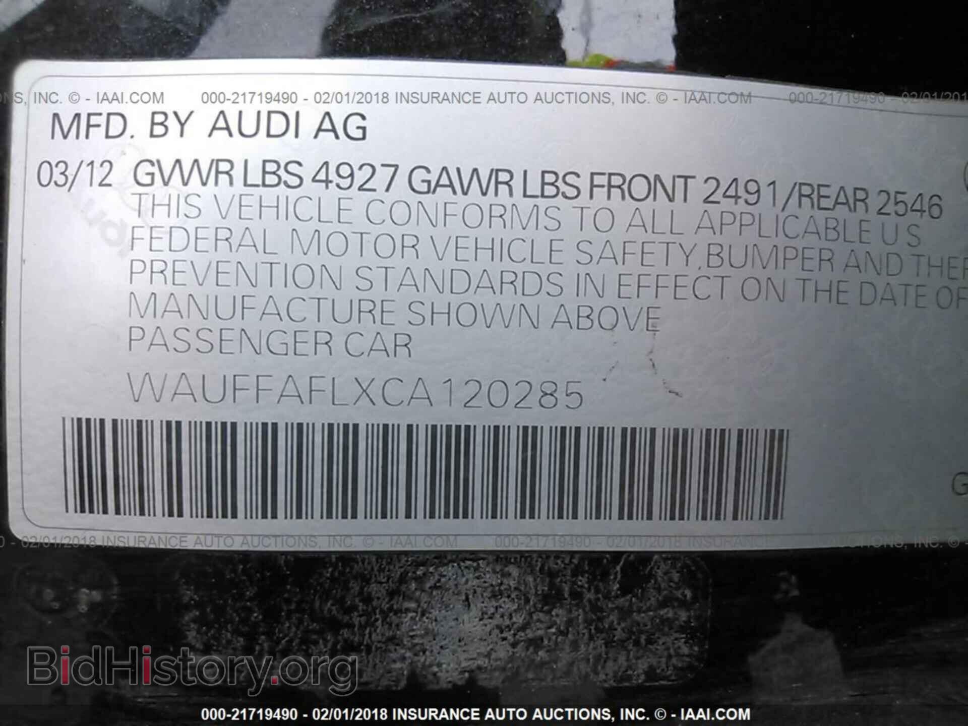 2012 Audi A4 - VIN: WAUFFAFLXCA120285 - Photo 9