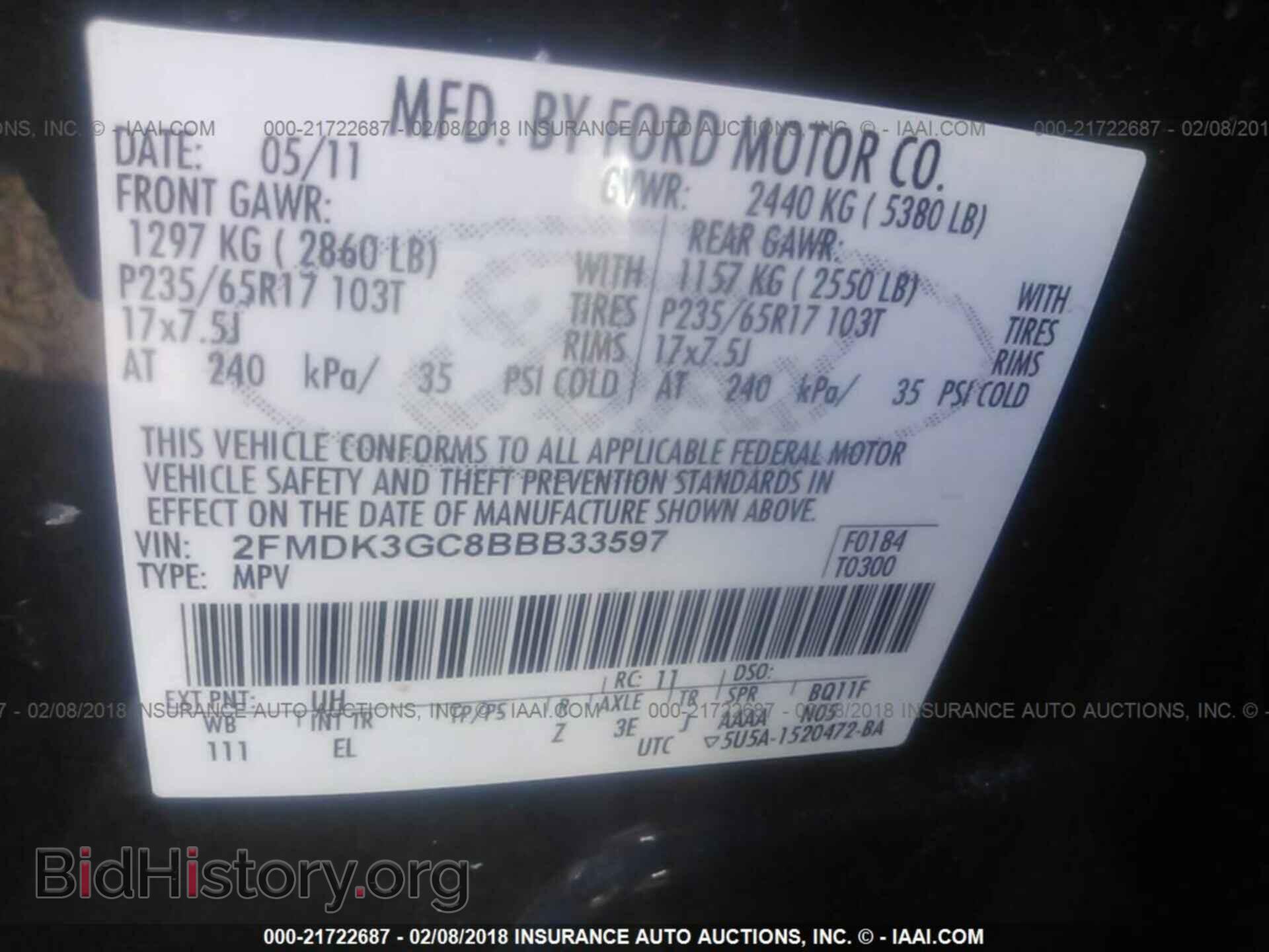 2011 Ford Edge - VIN: 2FMDK3GC8BBB33597 - Photo 9