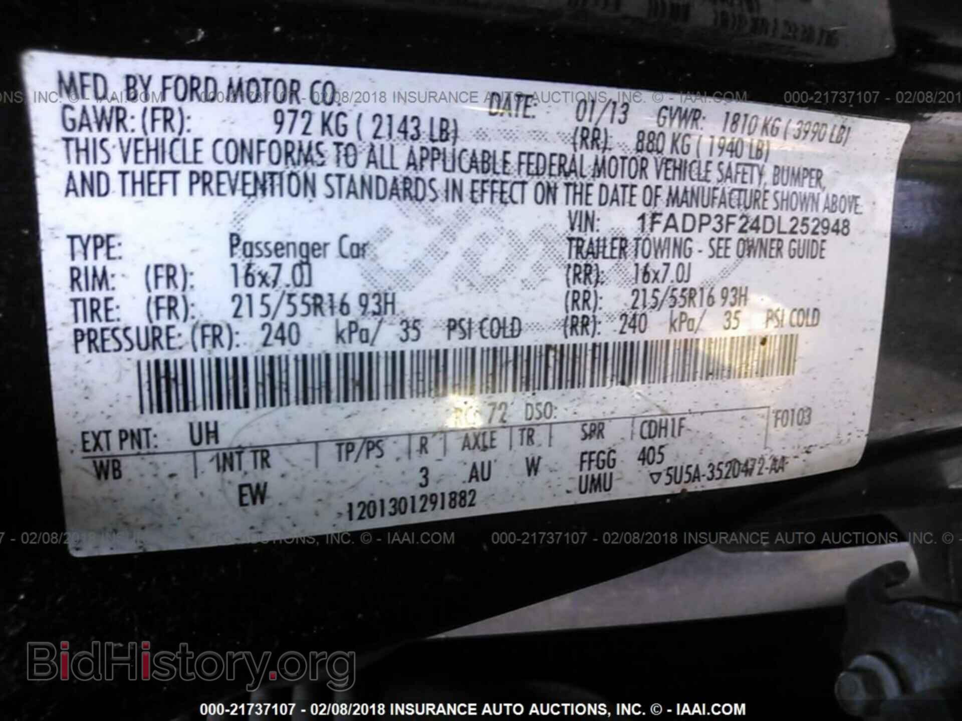 2013 Ford Focus - VIN: 1FADP3F24DL252948 - Фото 9
