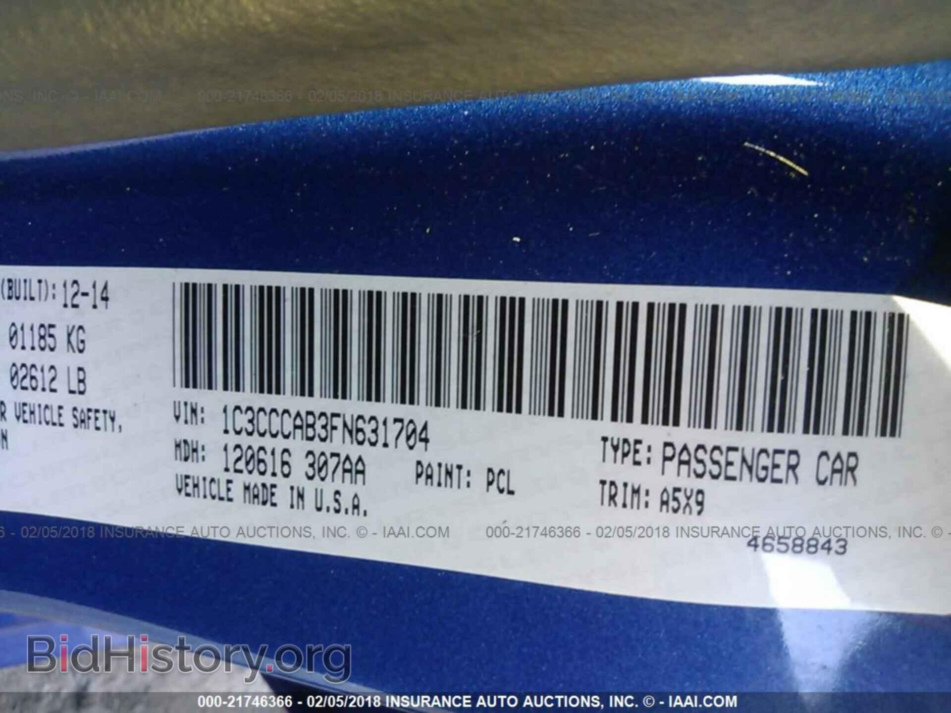 2015 Chrysler 200 - VIN: 1C3CCCAB3FN631704 - Фото 9