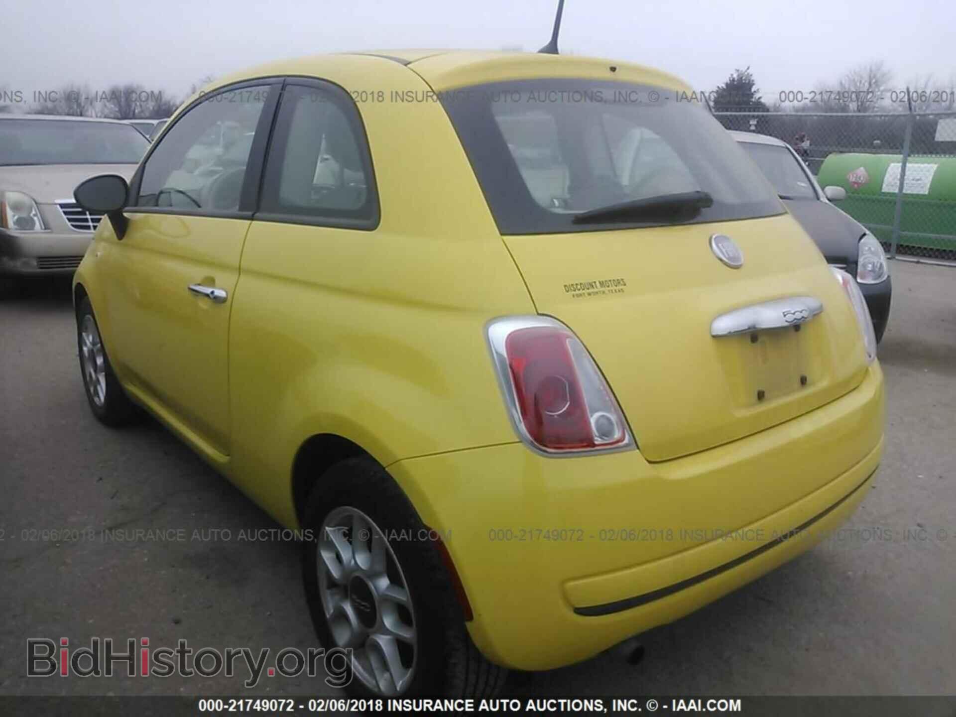 2012 Fiat 500 - VIN: 3C3CFFAR5CT112574 - Фото 3
