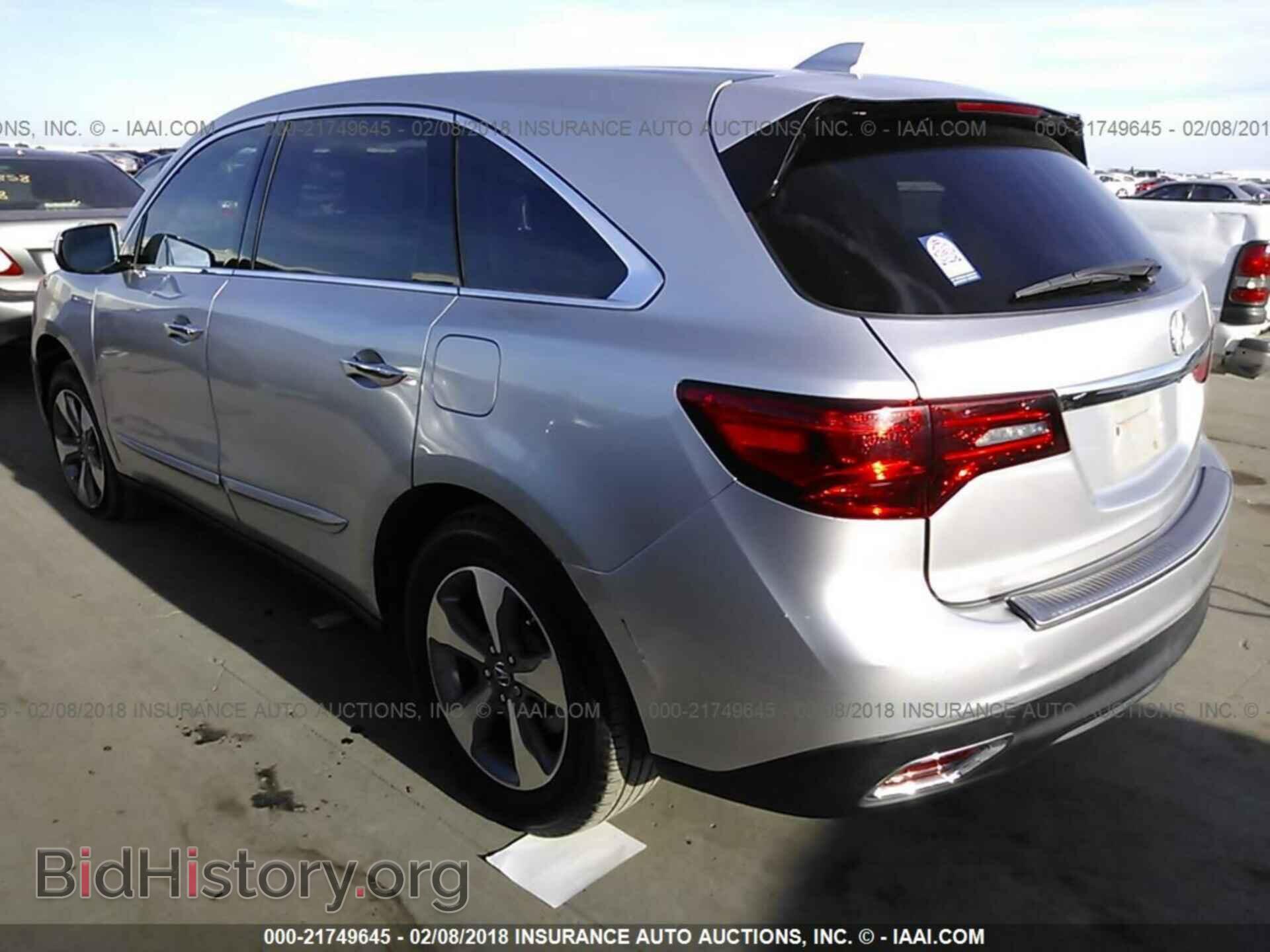 2014 Acura Mdx - VIN: 5FRYD3H22EB004914 - Фото 3