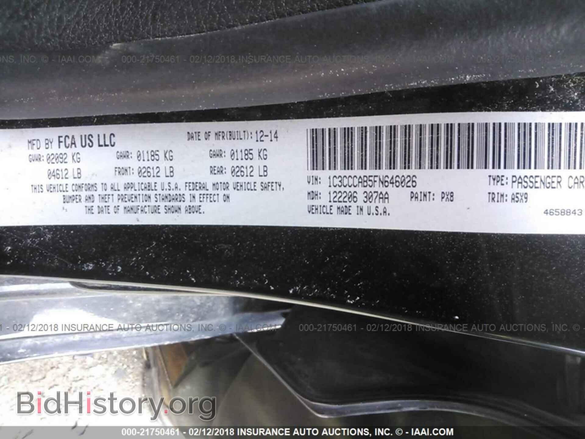 2015 Chrysler 200 - VIN: 1C3CCCAB5FN646026 - Photo 9