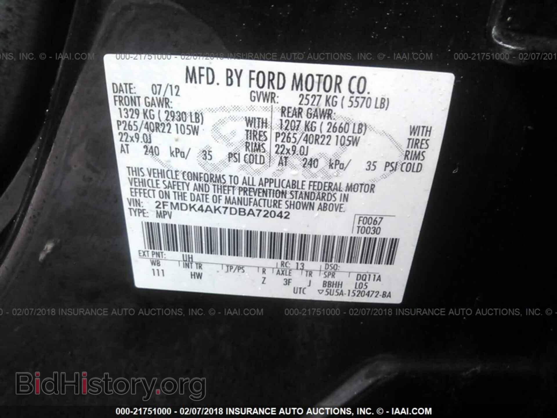 2013 Ford Edge - VIN: 2FMDK4AK7DBA72042 - Photo 9