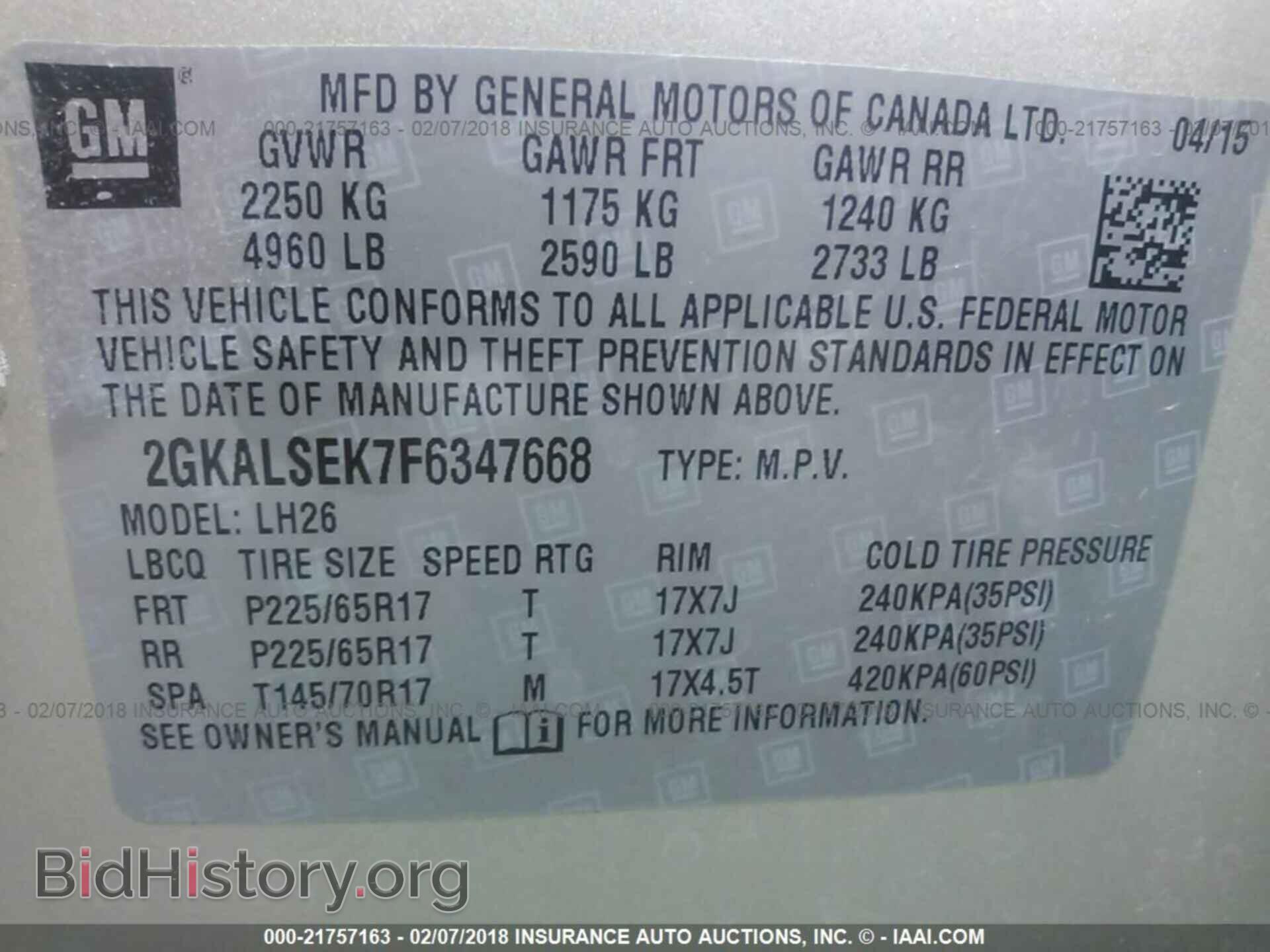 2015 Gmc Terrain - VIN: 2GKALSEK7F6347668 - Photo 9