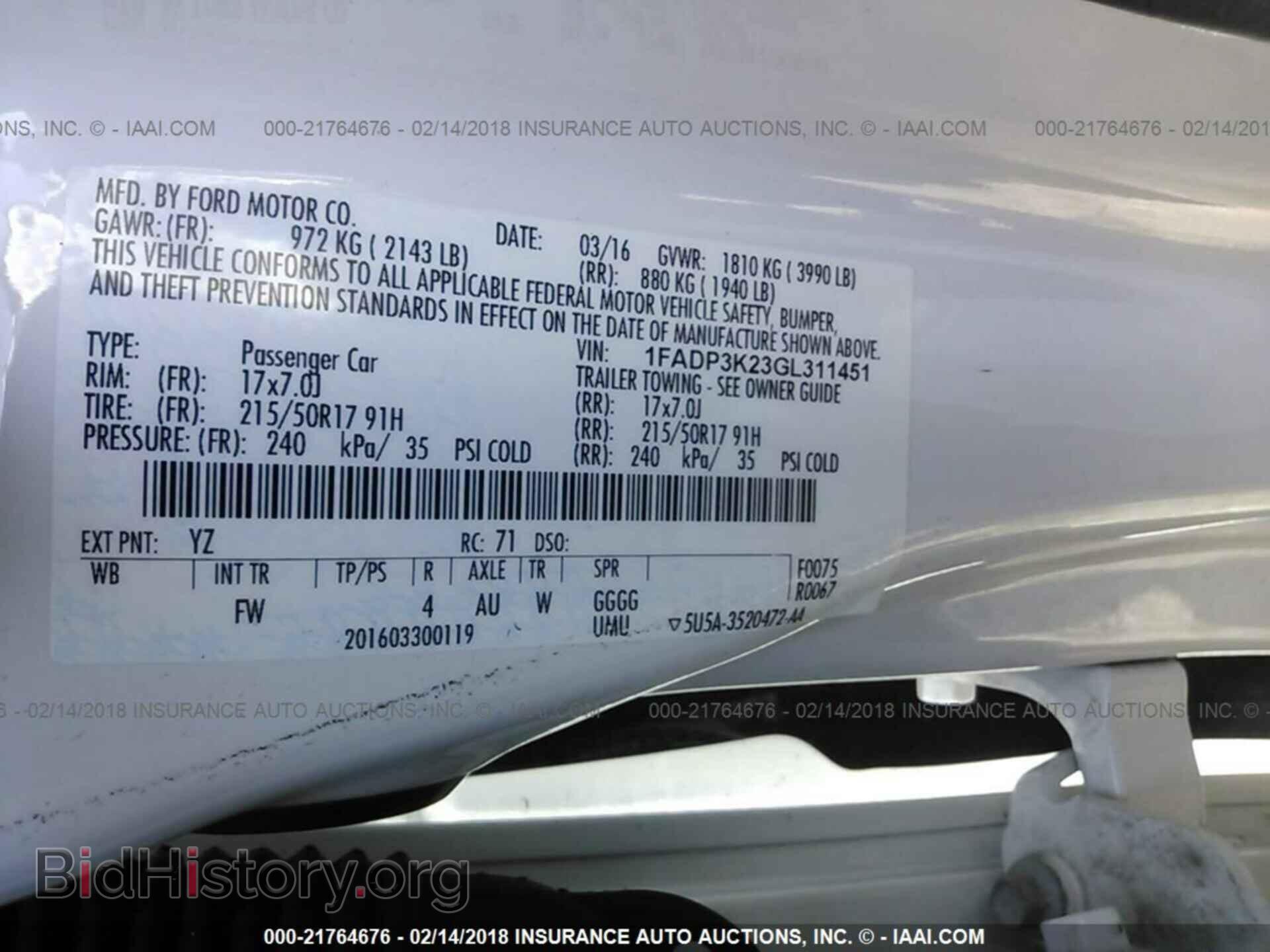 2016 Ford Focus - VIN: 1FADP3K23GL311451 - Фото 9