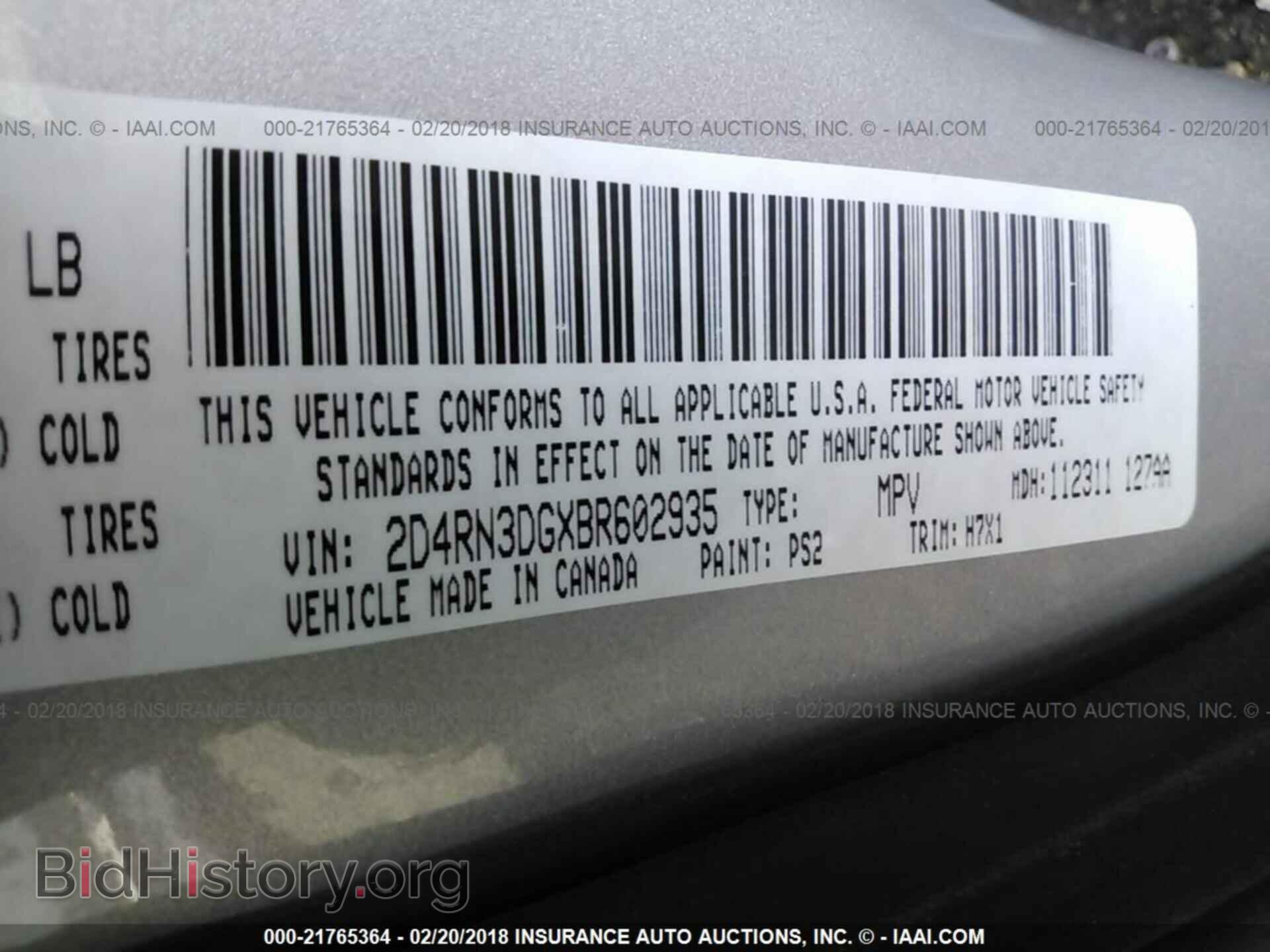 2011 Dodge Grand caravan - VIN: 2D4RN3DGXBR602935 - Фото 9
