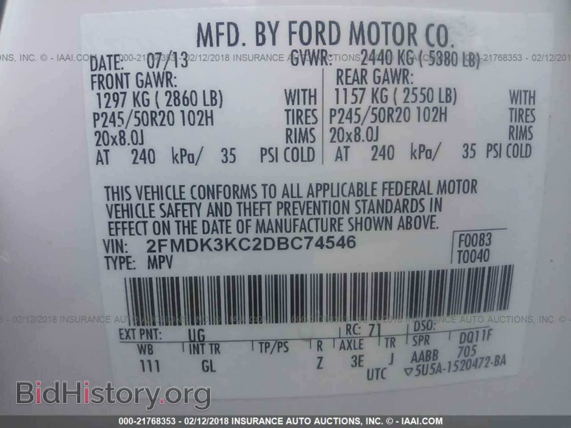2013 Ford Edge - VIN: 2FMDK3KC2DBC74546 - Photo 9