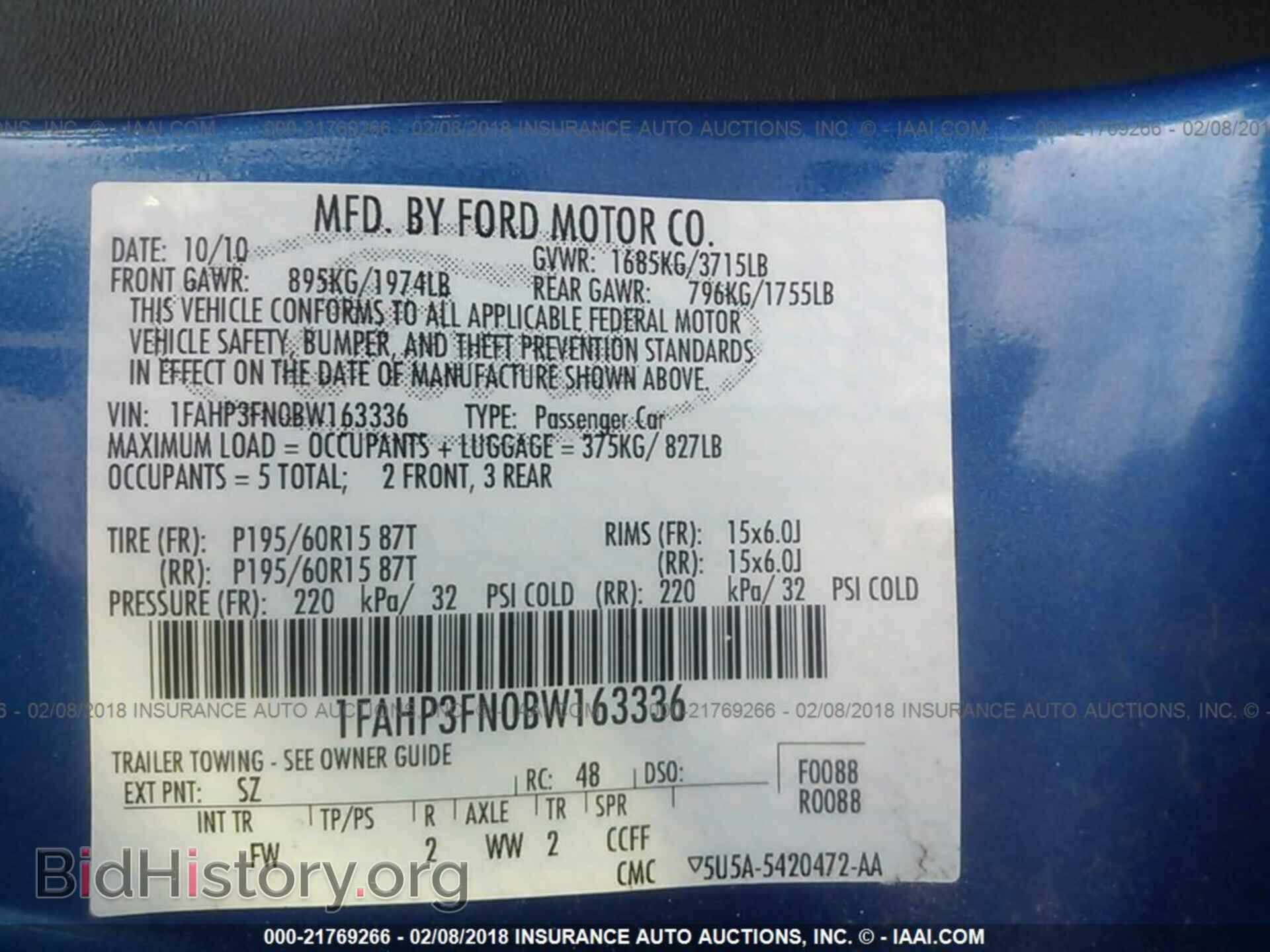 2011 Ford Focus - VIN: 1FAHP3FN0BW163336 - Фото 9