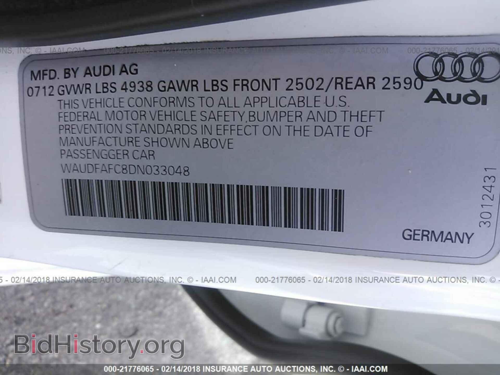 2013 Audi A6 - VIN: WAUDFAFC8DN033048 - Фото 9