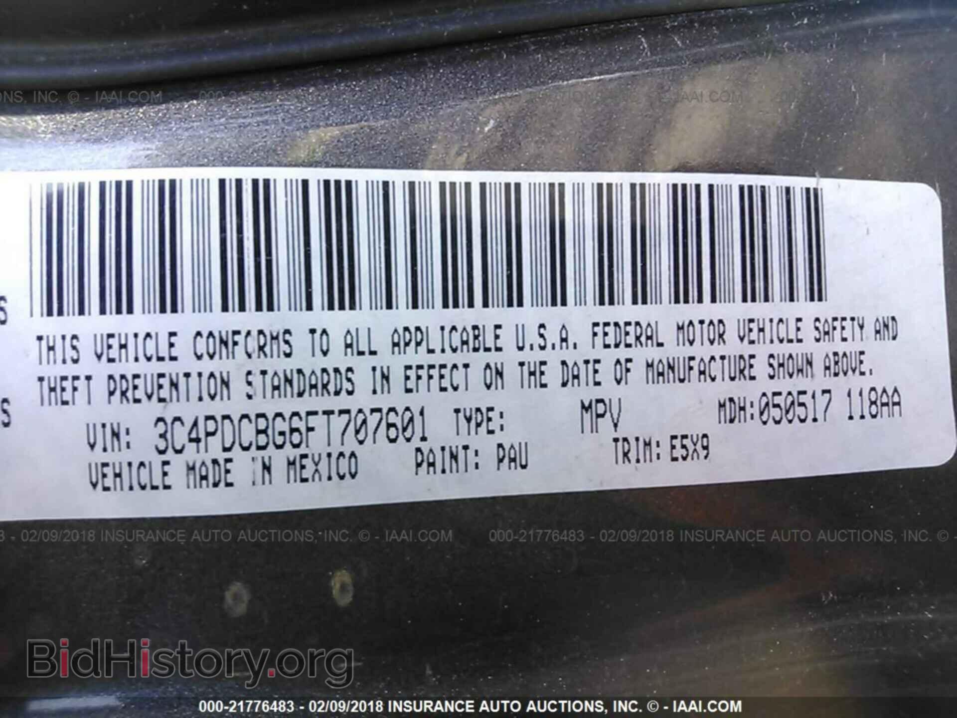2015 Dodge Journey - VIN: 3C4PDCBG6FT707601 - Фото 9