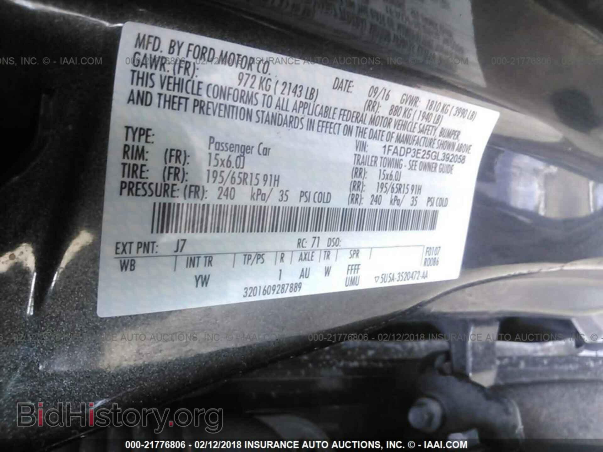 2016 Ford Focus - VIN: 1FADP3E25GL392058 - Фото 9