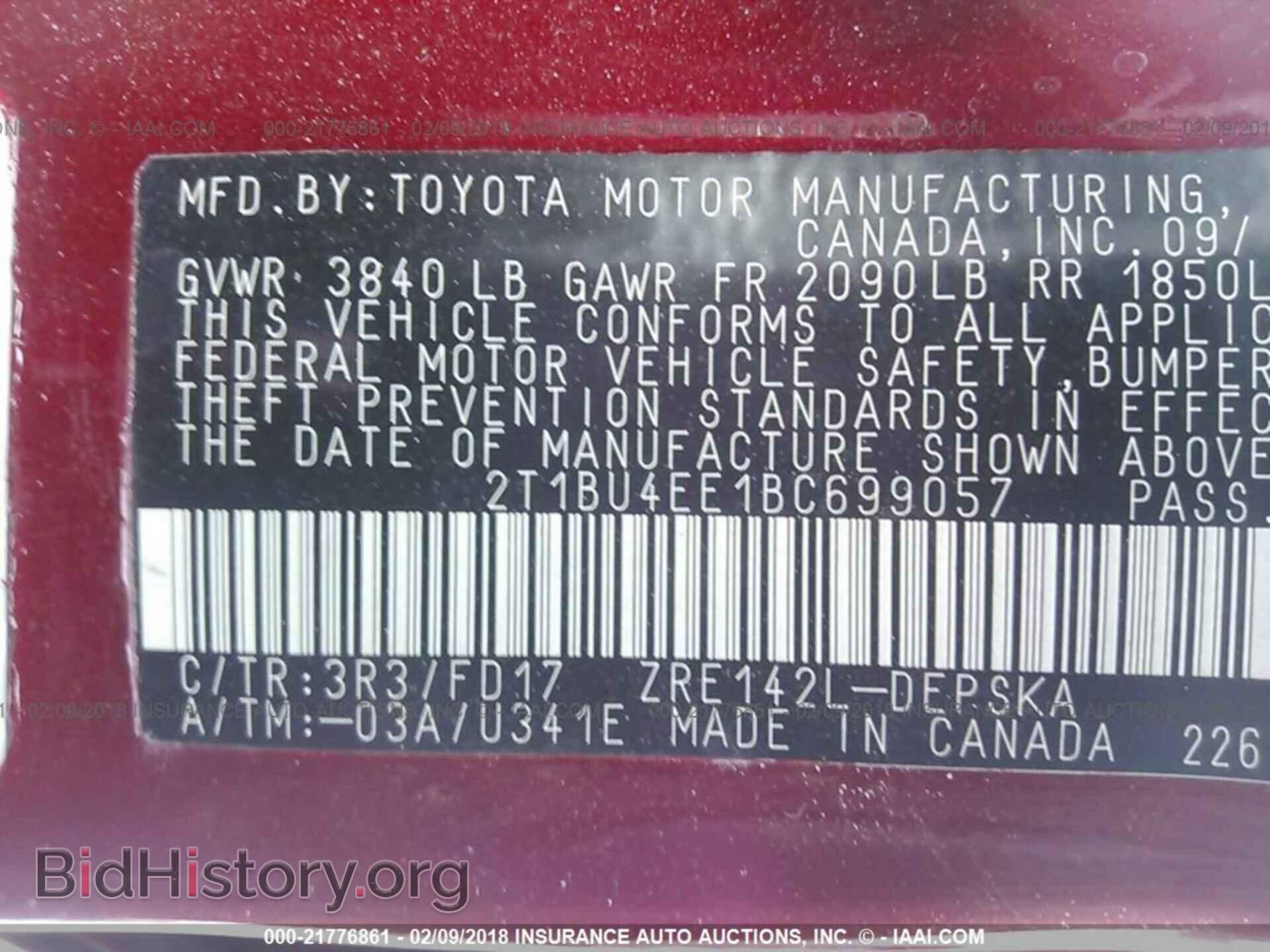 2011 Toyota Corolla - VIN: 2T1BU4EE1BC699057 - Фото 9
