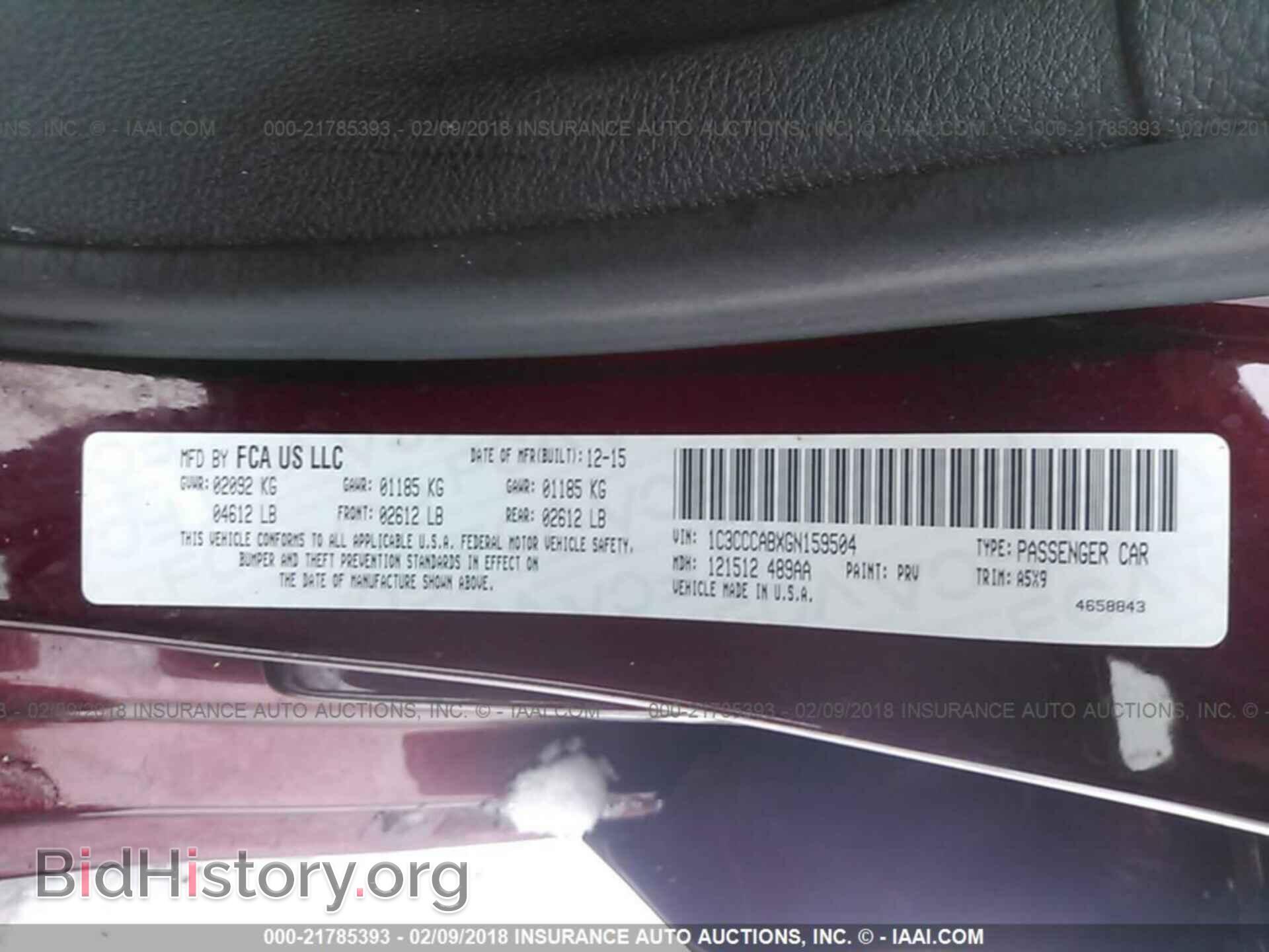 2016 Chrysler 200 - VIN: 1C3CCCABXGN159504 - Photo 9