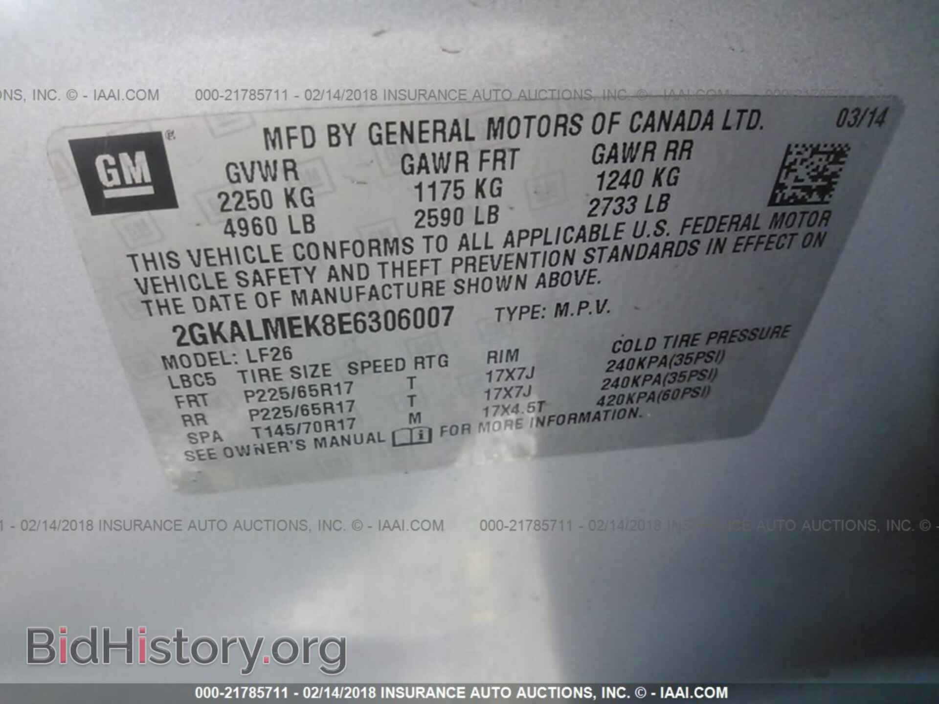 2014 Gmc Terrain - VIN: 2GKALMEK8E6306007 - Photo 9