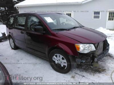 2015 Dodge GRAND CARAVAN, темно-бордовый — VIN 2C4RDGBG0FR586602, IAAI