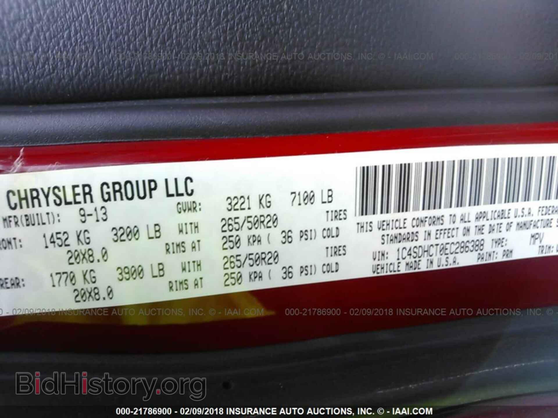 2014 Dodge Durango - VIN: 1C4SDHCT0EC286388 - Фото 9